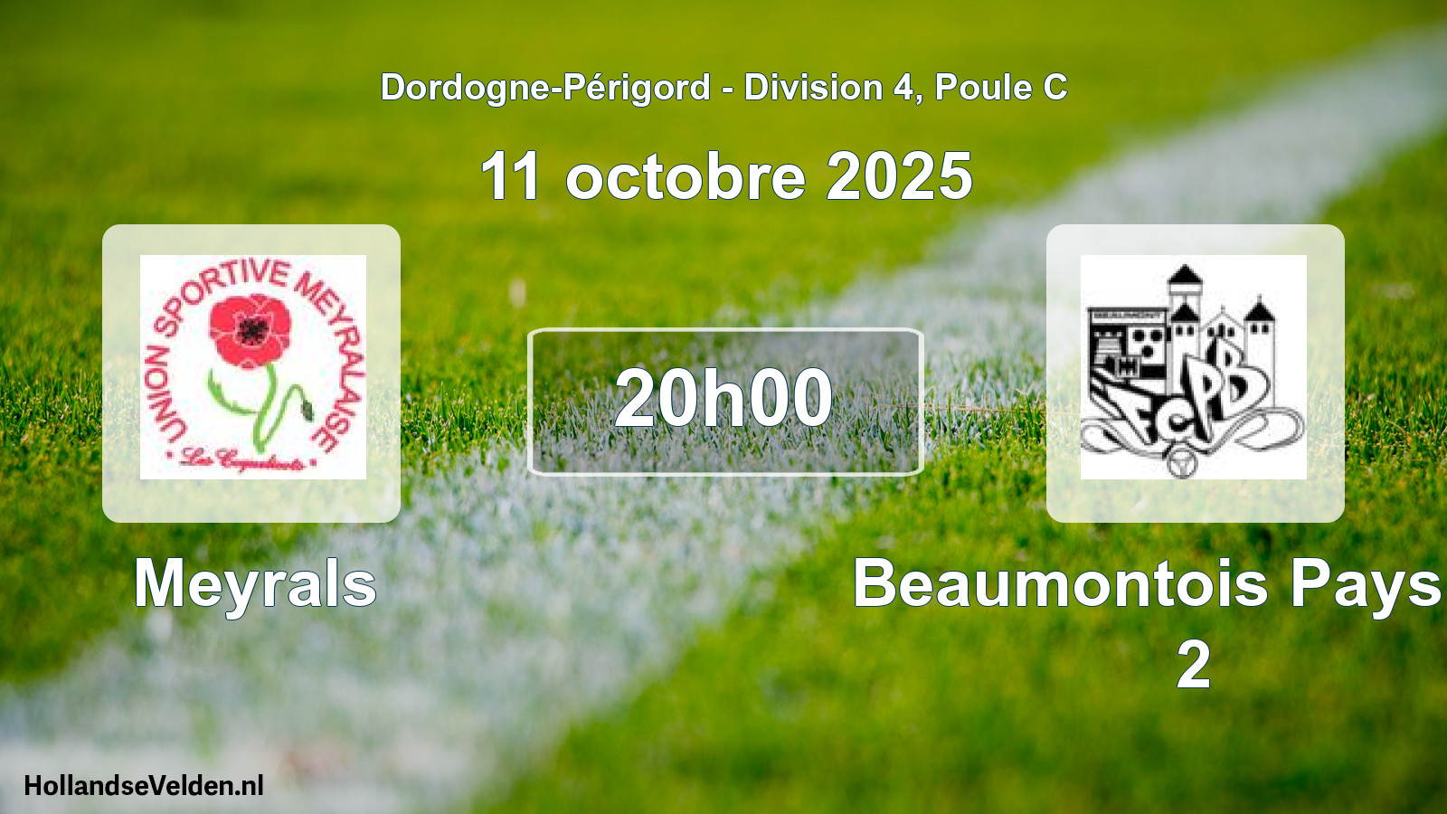 Geplande wedstrijd: Meyrals - Beaumontois Pays Fc 2 (11 octobre 2025)