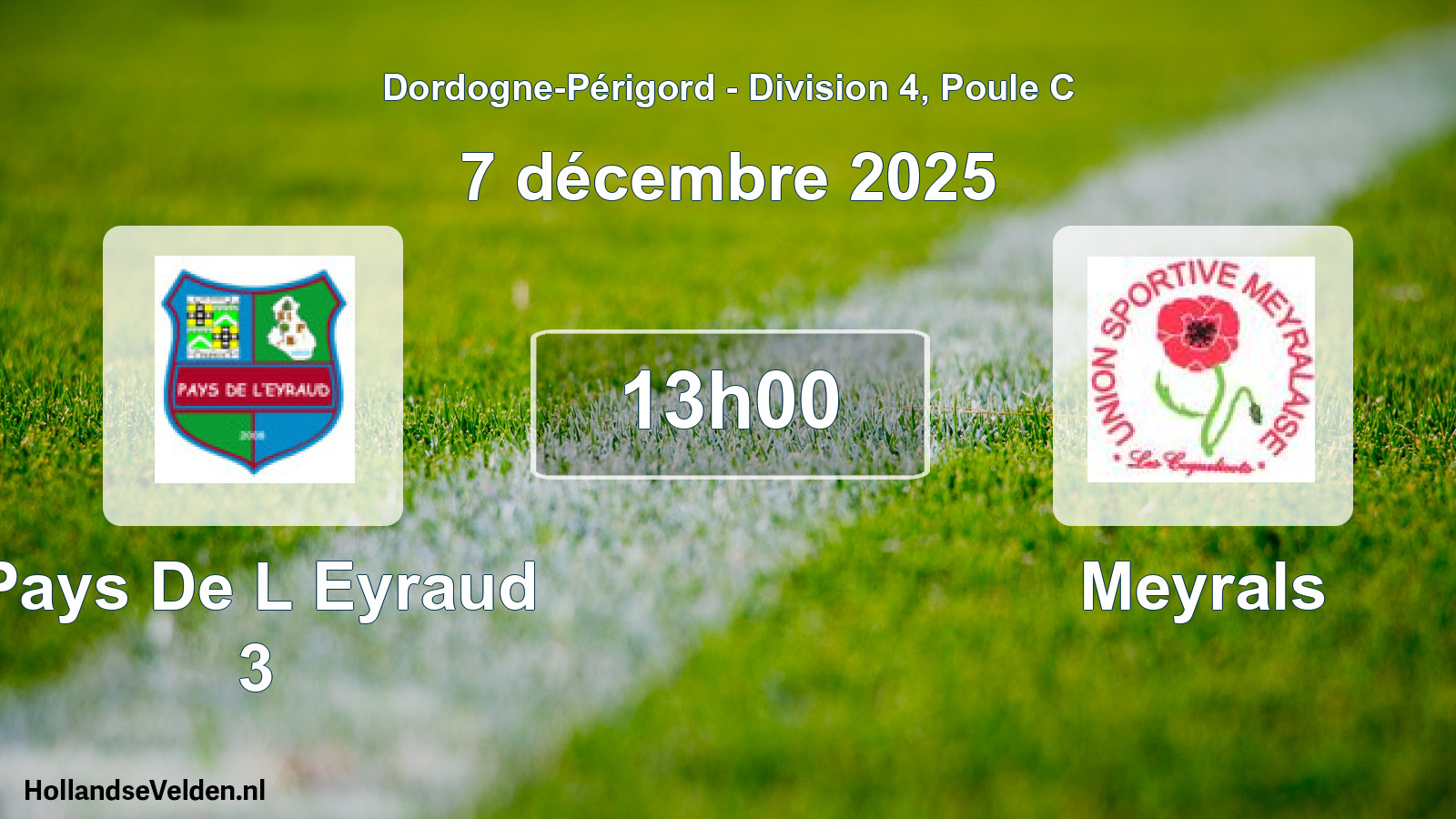 Scheduled Match: Pays De L Eyraud 3 - Meyrals (7 December 2025)