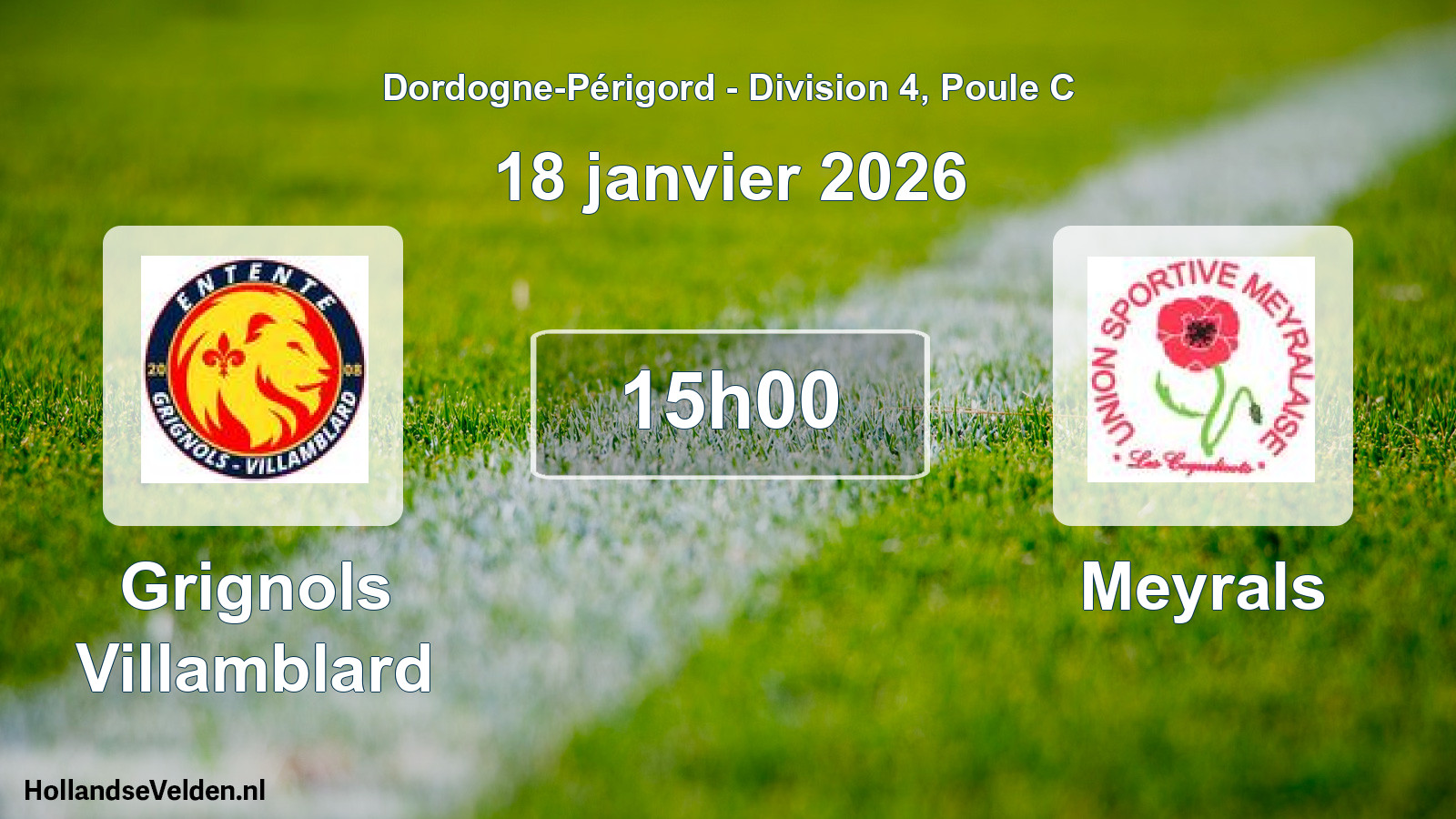 Scheduled Match: Grignols Villamblard - Meyrals (18 January 2026)