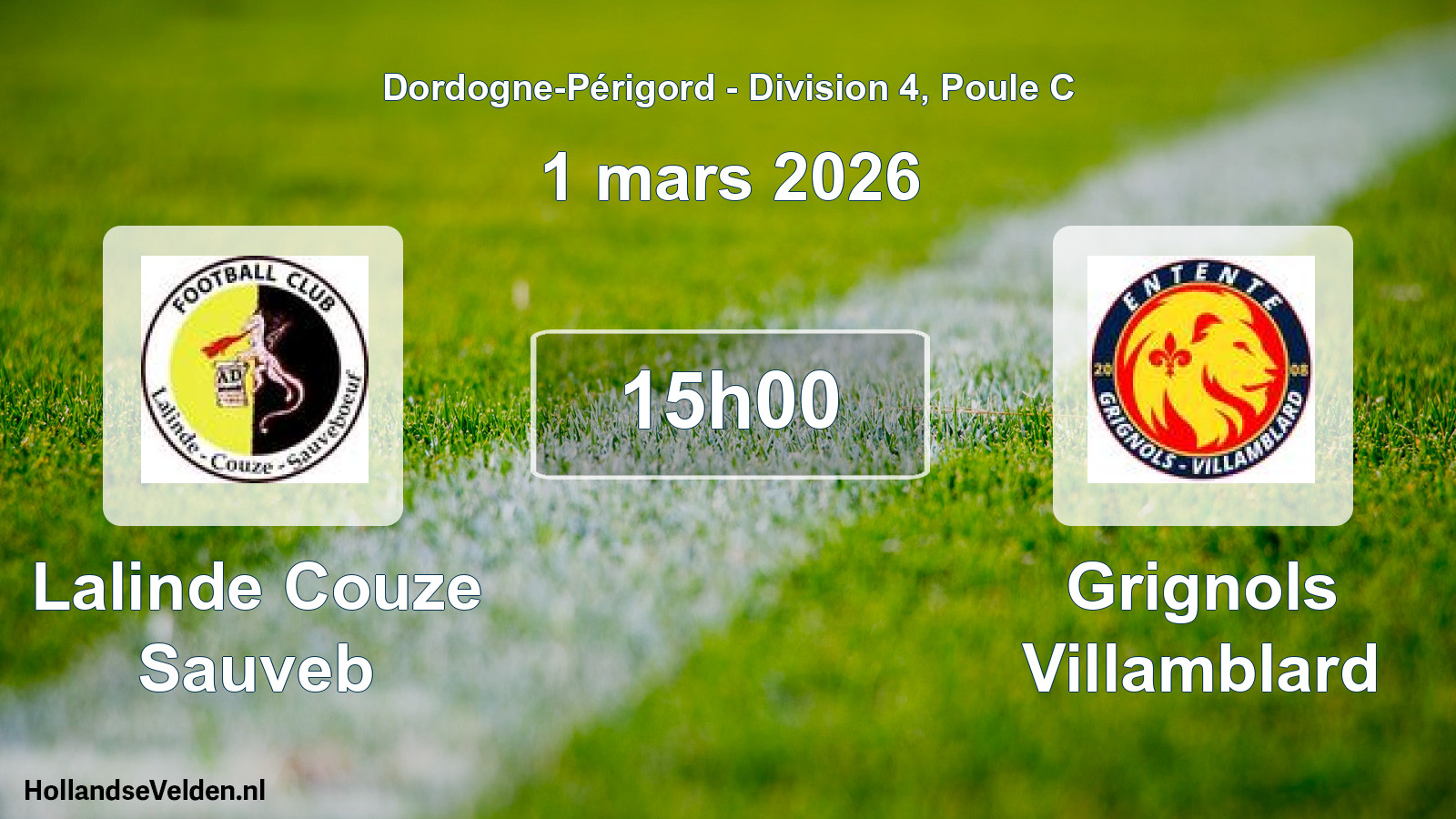 Scheduled Match: Lalinde Couze Sauveb - Grignols Villamblard (1 March 2026)