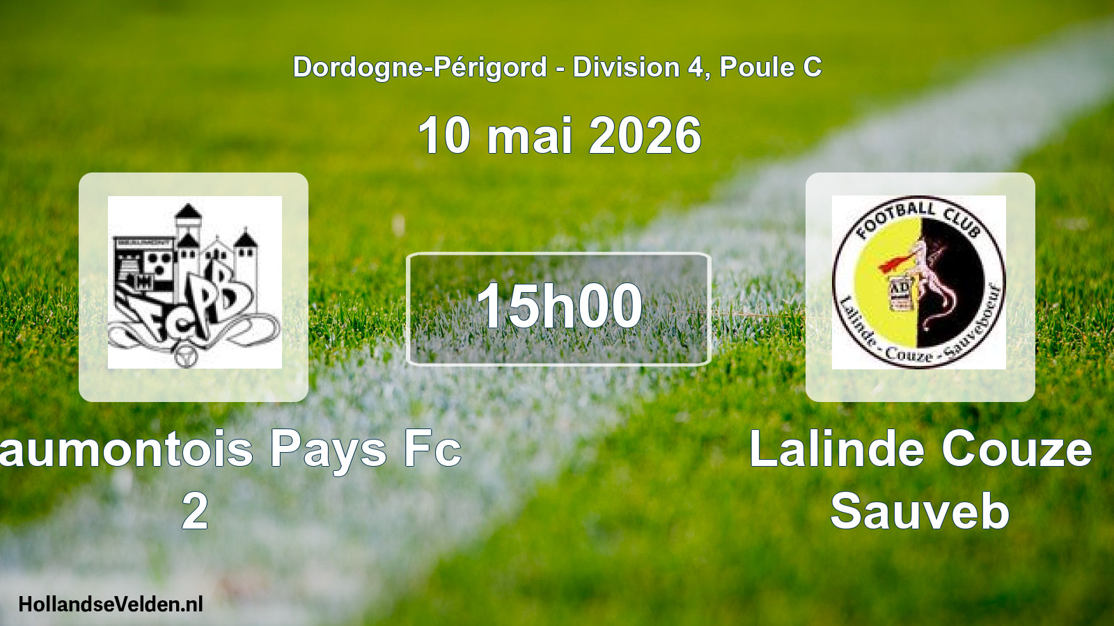 Scheduled Match: Beaumontois Pays Fc 2 - Lalinde Couze Sauveb (10 May 2026)