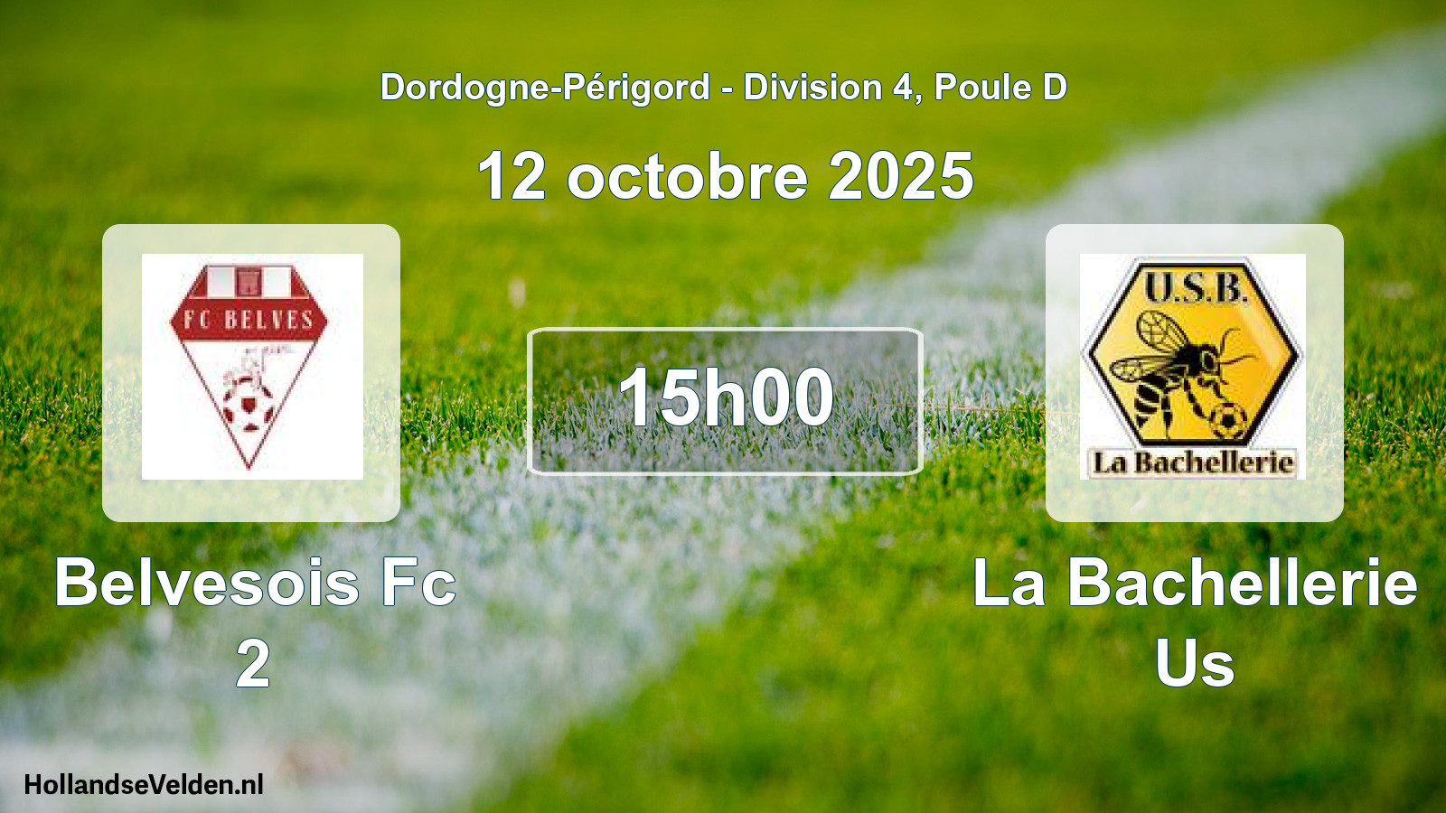 Geplande wedstrijd: Belvesois Fc 2 - La Bachellerie Us (12 octobre 2025)