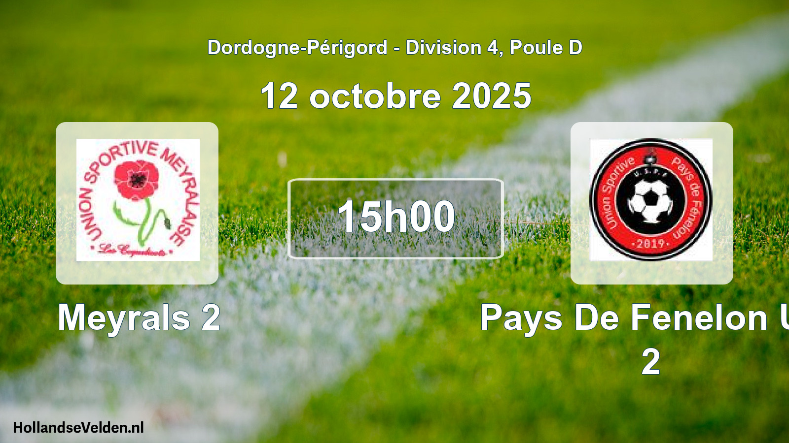 Geplande wedstrijd: Meyrals 2 - Pays De Fenelon Us 2 (12 octobre 2025)
