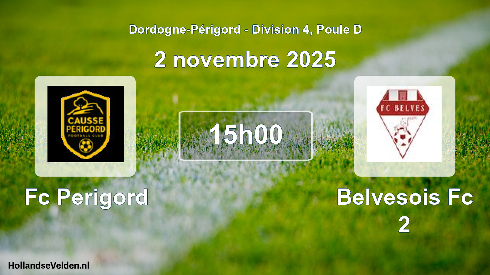 Scheduled Match: Fc Perigord - Belvesois Fc 2 (2 November 2025)