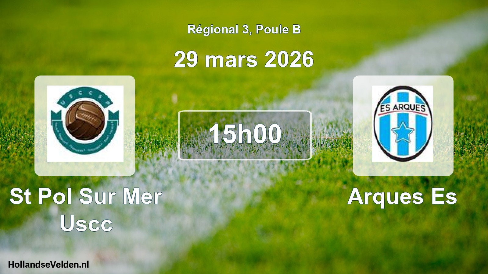 Geplande wedstrijd: St Pol Sur Mer Uscc - Arques Es (29 mars 2026)