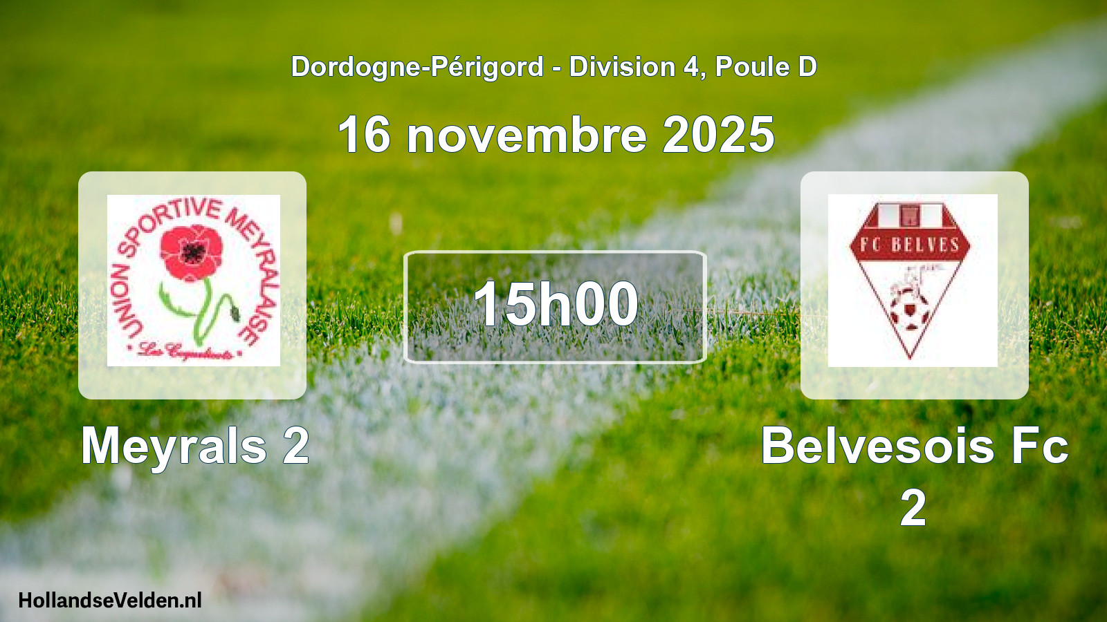 Scheduled Match: Meyrals 2 - Belvesois Fc 2 (16 November 2025)