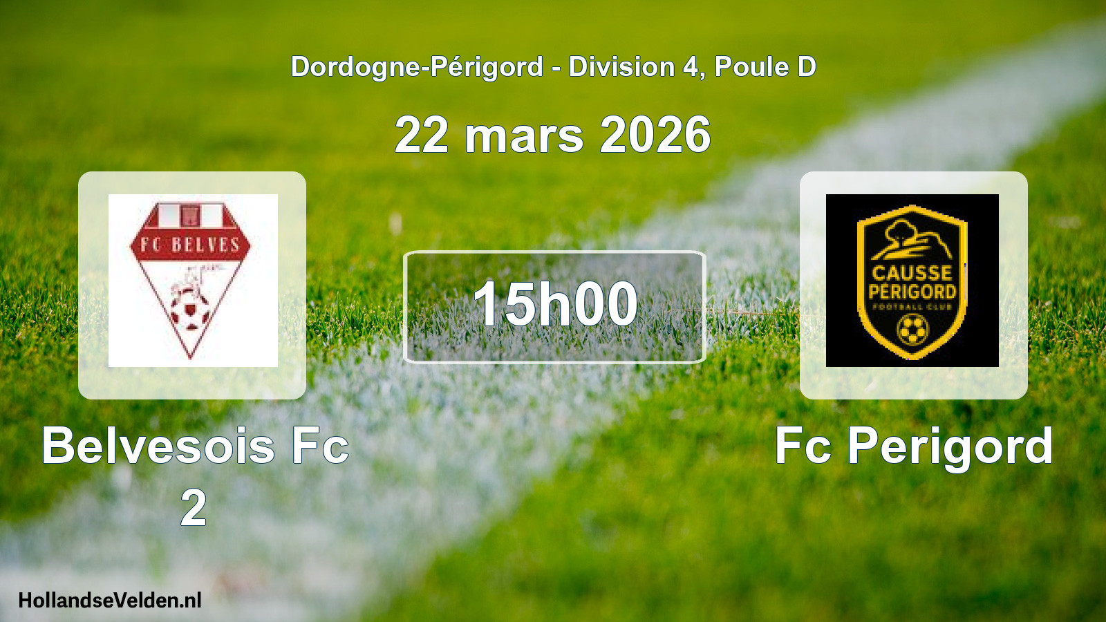 Scheduled Match: Belvesois Fc 2 - Fc Perigord (22 March 2026)