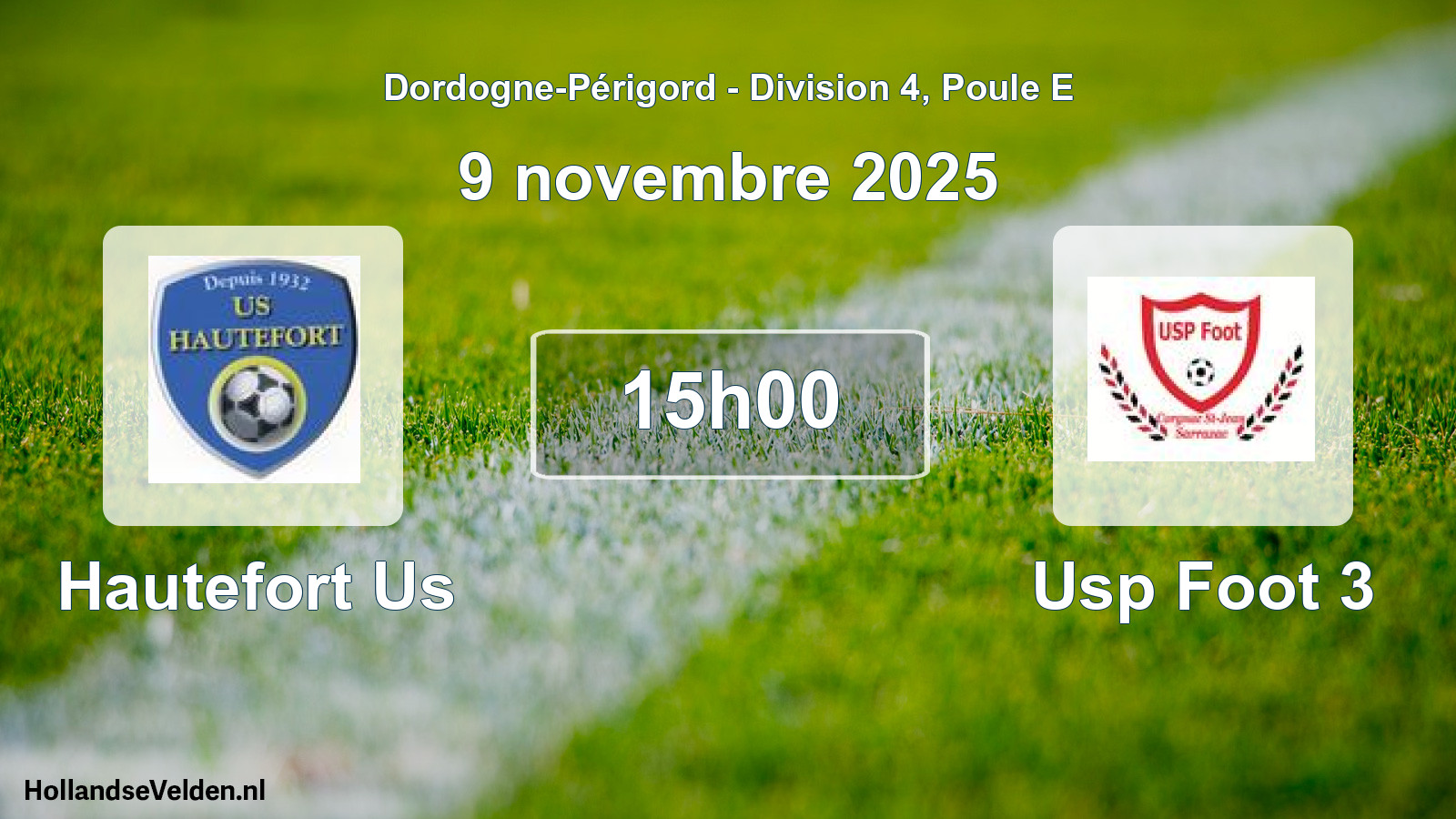 Scheduled Match: Hautefort Us - Usp Foot 3 (9 November 2025)
