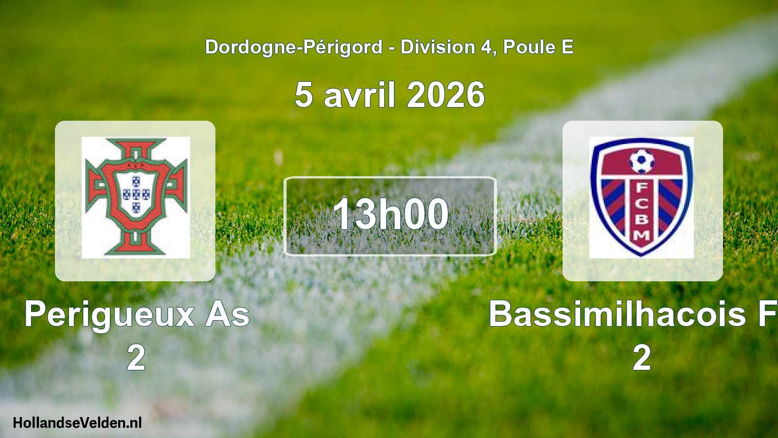 Scheduled Match: Perigueux As 2 - Bassimilhacois Fc 2 (5 April 2026)