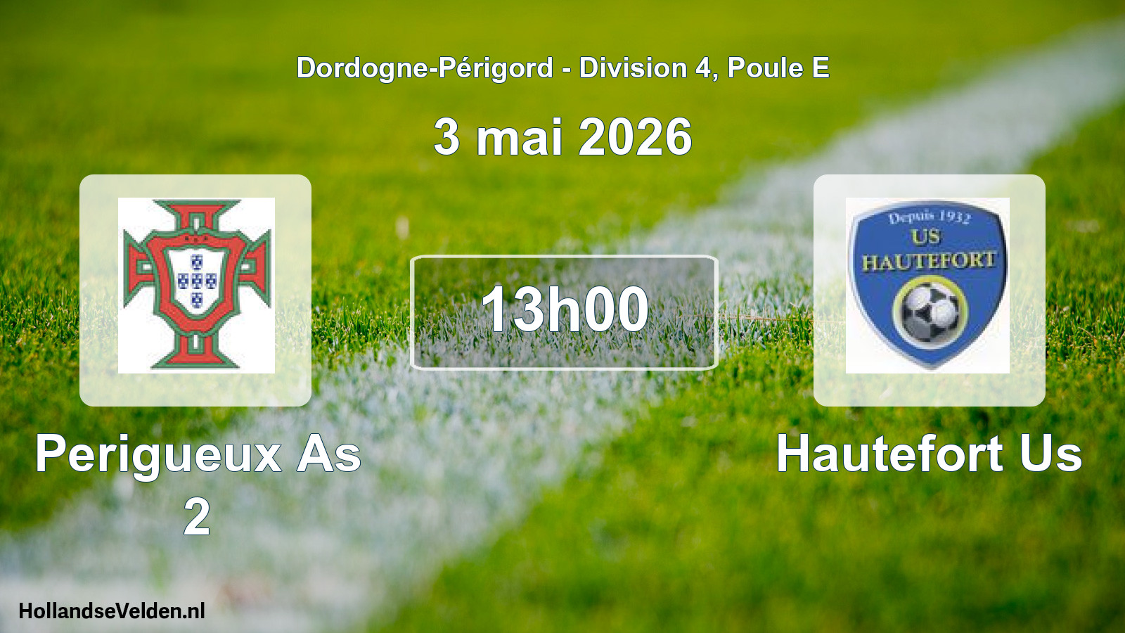 Scheduled Match: Perigueux As 2 - Hautefort Us (3 May 2026)