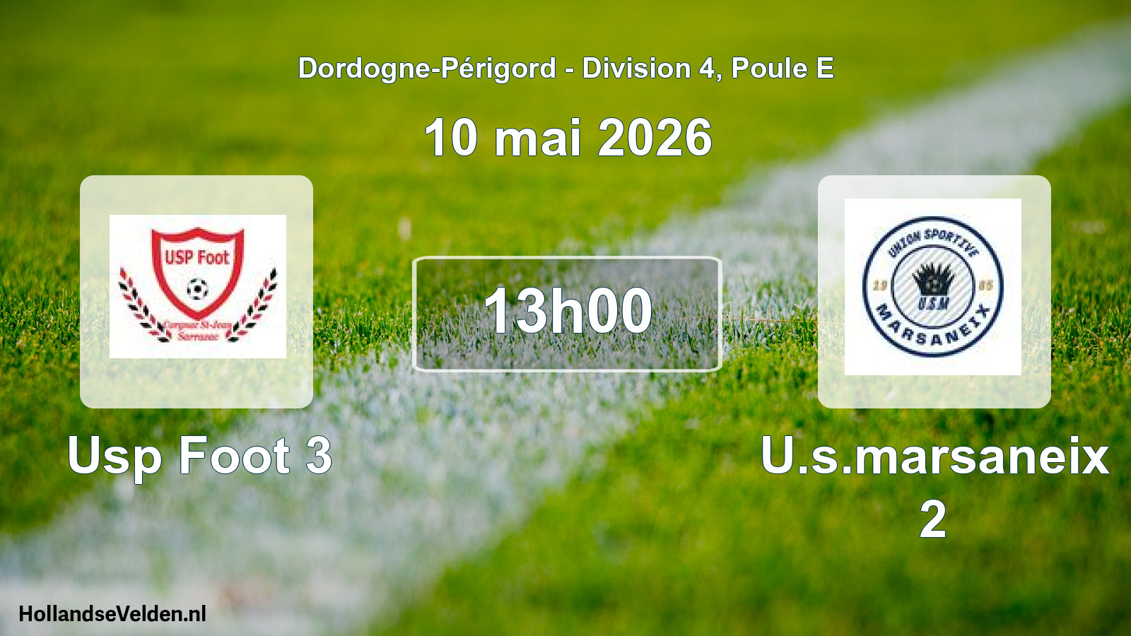 Geplande wedstrijd: Usp Foot 3 - U.s.marsaneix 2 (10 mai 2026)