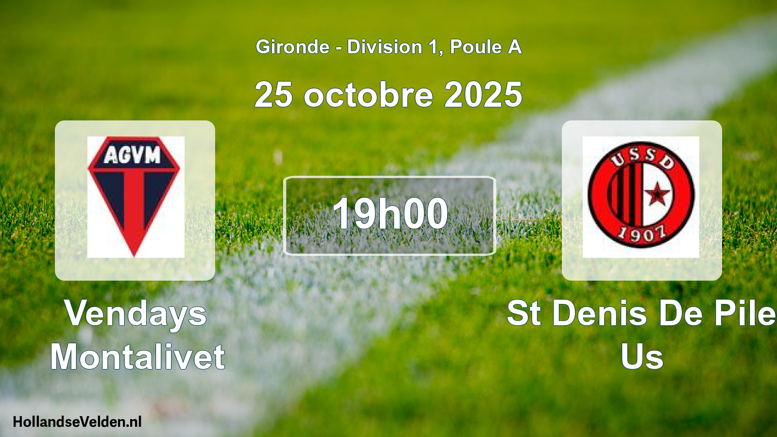 Scheduled Match: Vendays Montalivet - St Denis De Pile Us (25 October 2025)