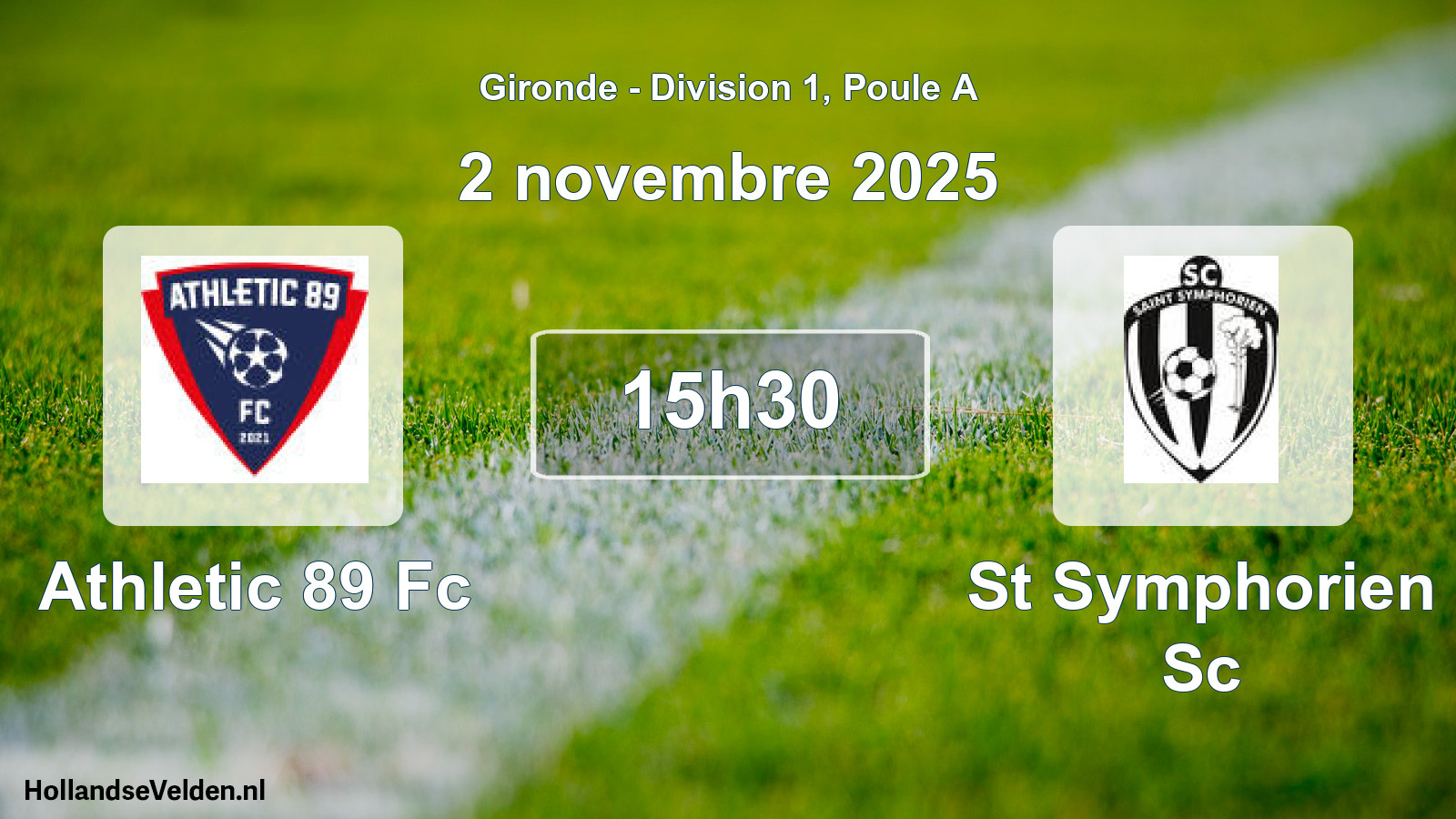 Geplande wedstrijd: Athletic 89 Fc - St Symphorien Sc (2 novembre 2025)