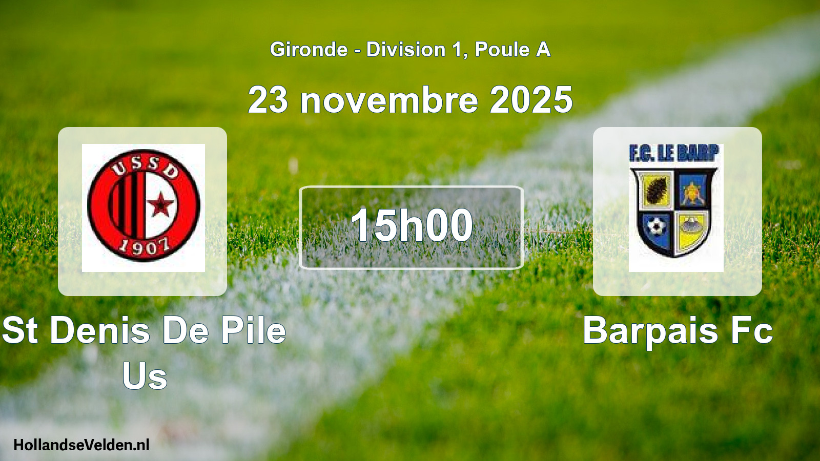 Scheduled Match: St Denis De Pile Us - Barpais Fc (23 November 2025)