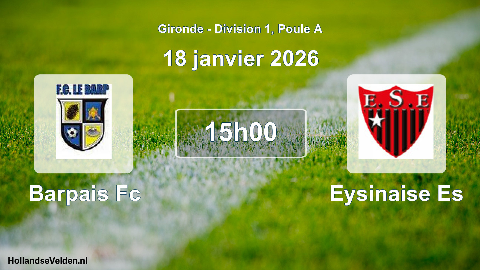 Scheduled Match: Barpais Fc - Eysinaise Es (18 January 2026)