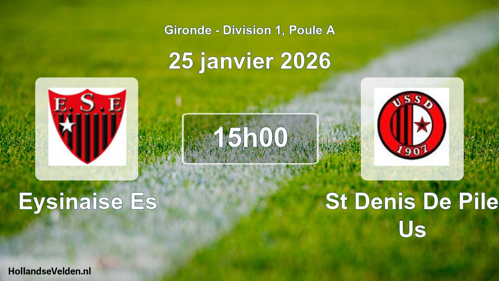 Geplande wedstrijd: Eysinaise Es - St Denis De Pile Us (25 janvier 2026)