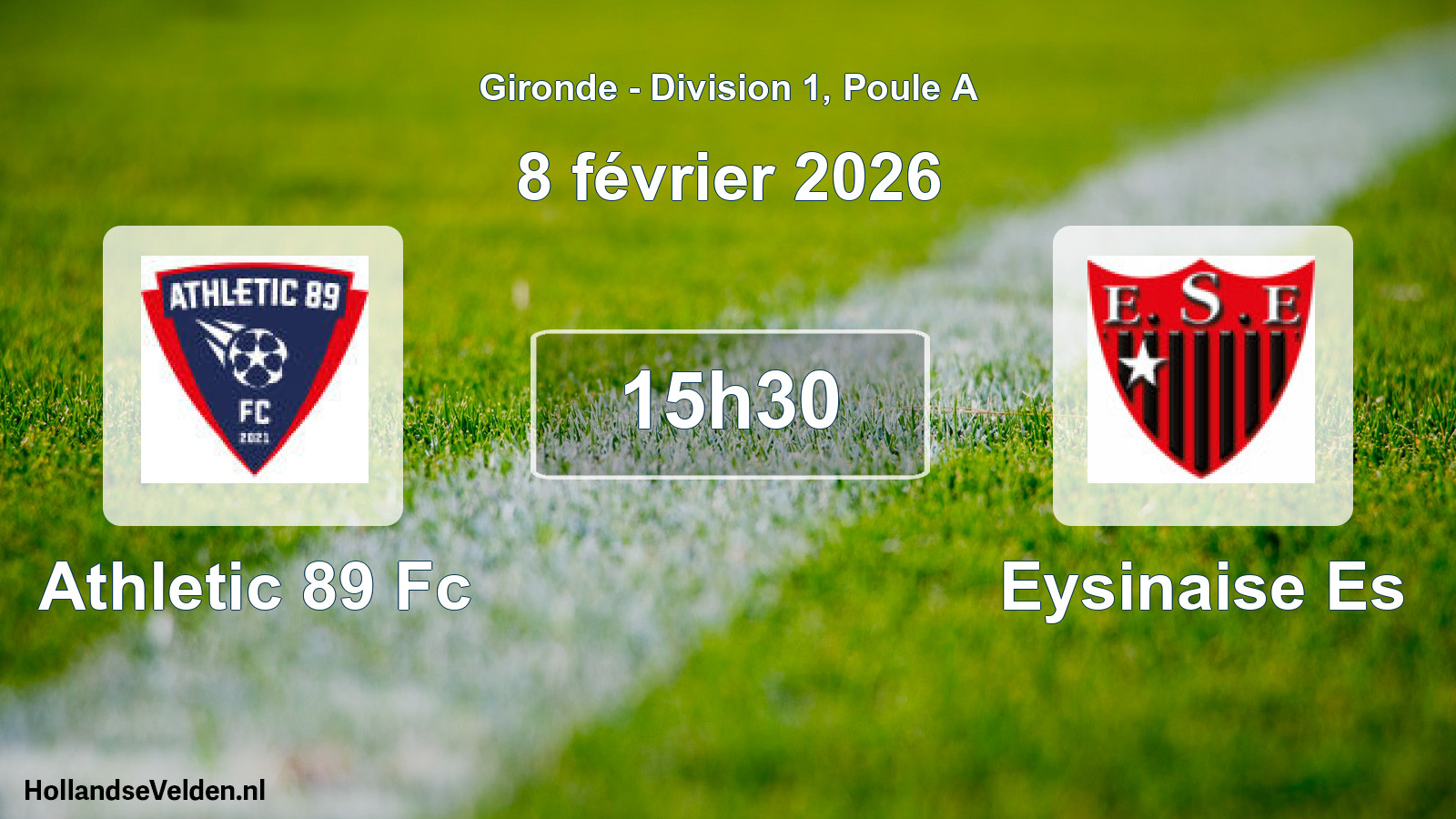 Geplande wedstrijd: Athletic 89 Fc - Eysinaise Es (8 février 2026)