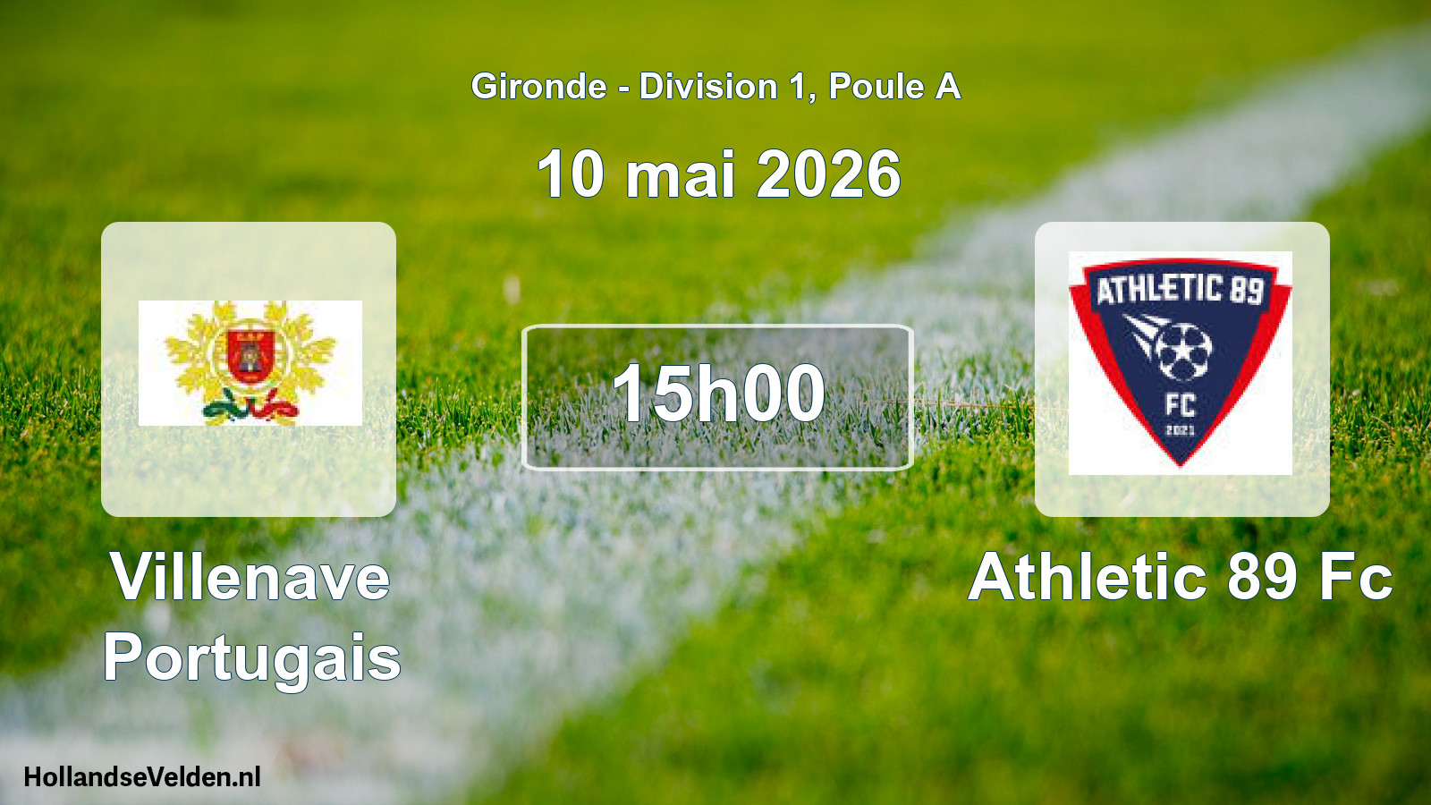 Scheduled Match: Villenave Portugais - Athletic 89 Fc (10 May 2026)