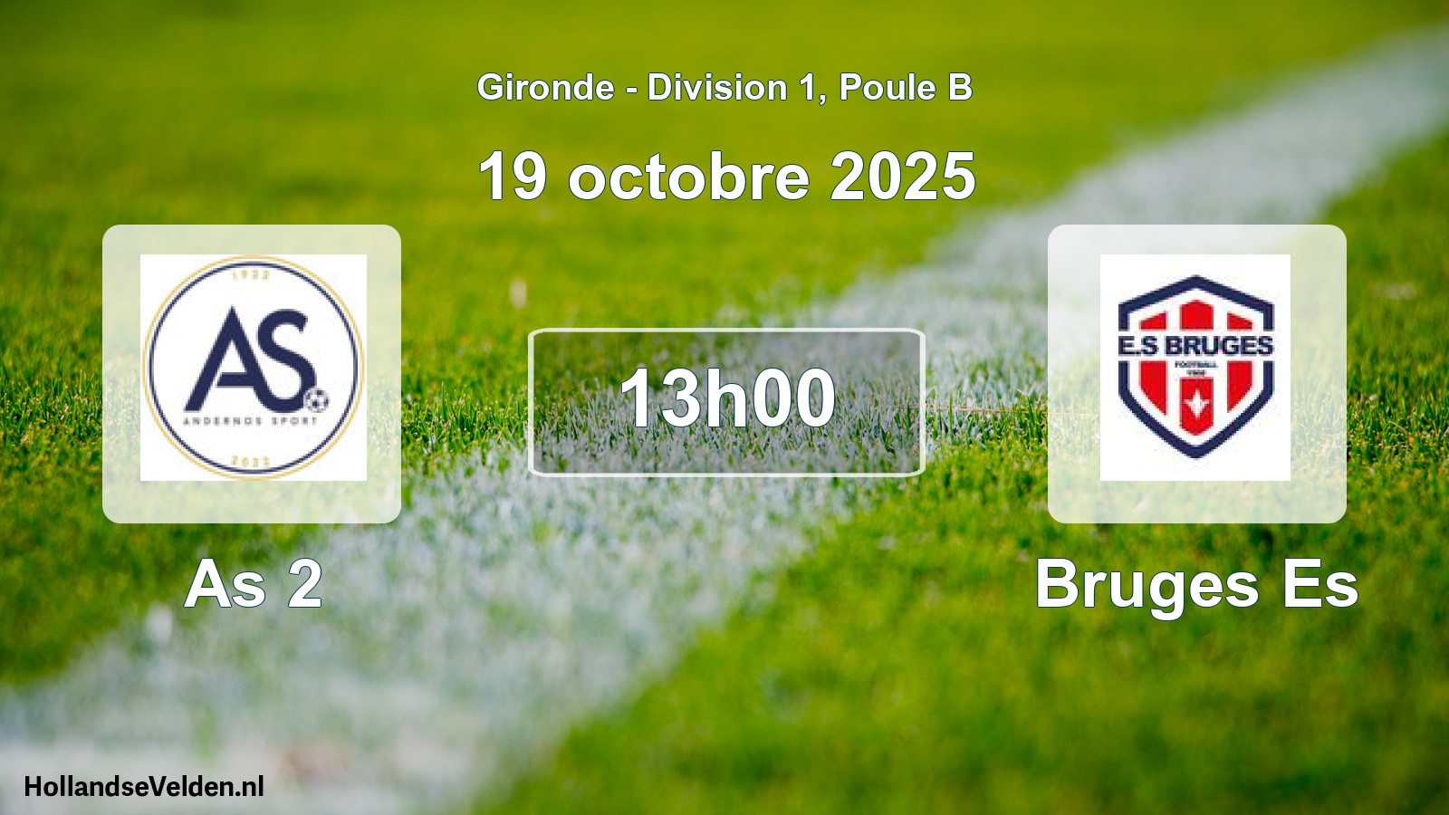 Scheduled Match: As 2 - Bruges Es (19 October 2025)