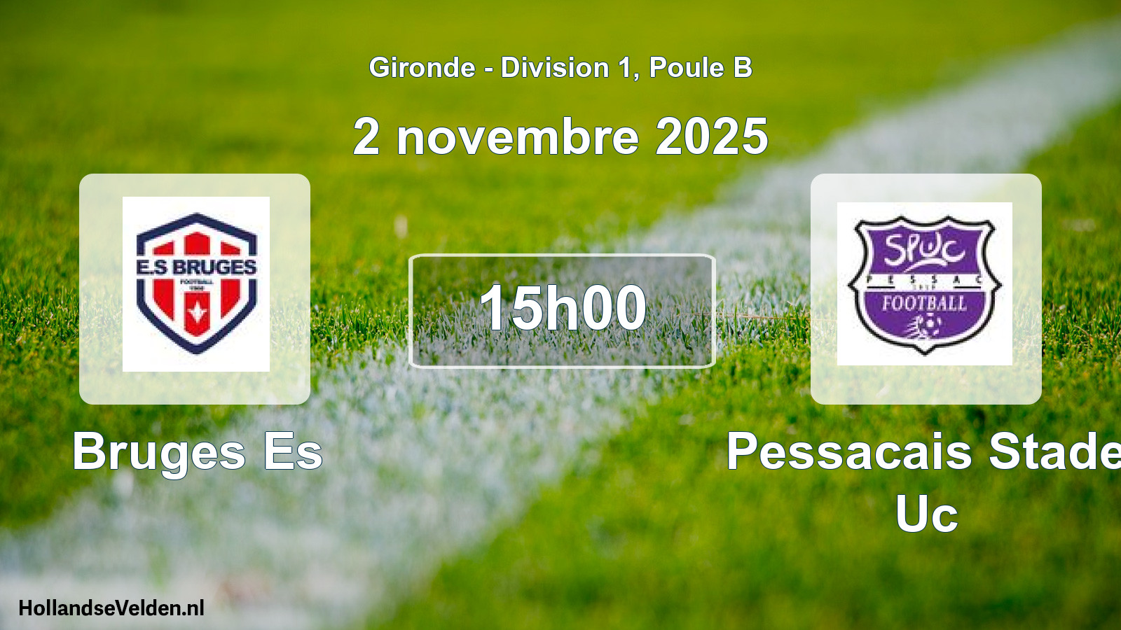 Geplande wedstrijd: Bruges Es - Pessacais Stade Uc (2 novembre 2025)