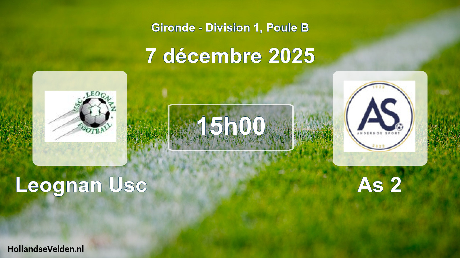 Geplande wedstrijd: Leognan Usc - As 2 (7 december 2025)