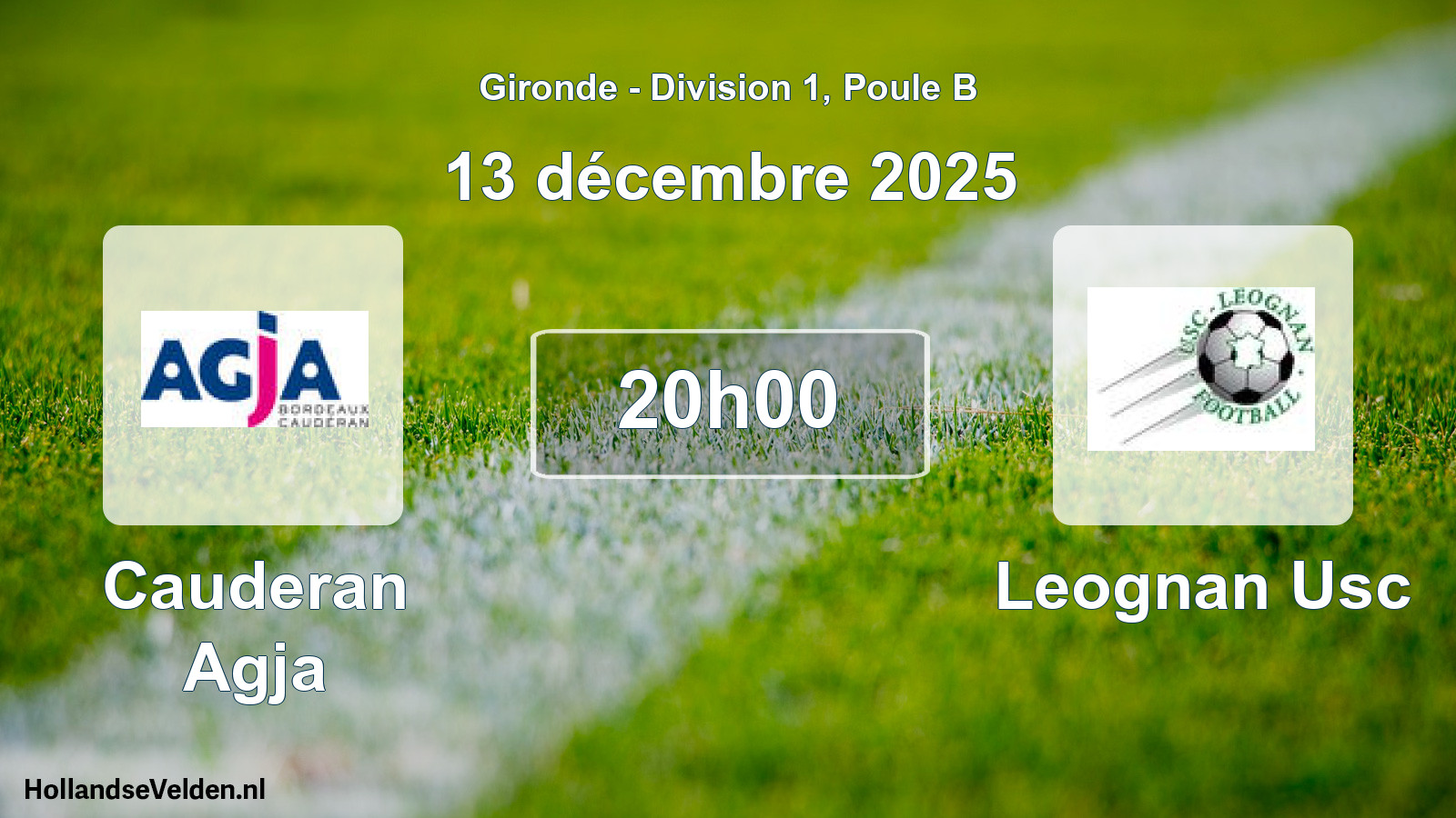 Geplande wedstrijd: Cauderan Agja - Leognan Usc (13 décembre 2025)