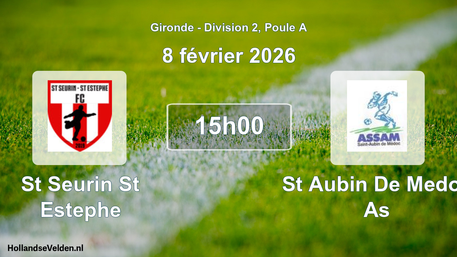 Scheduled Match: St Seurin St Estephe - St Aubin De Medoc As (8 February 2026)