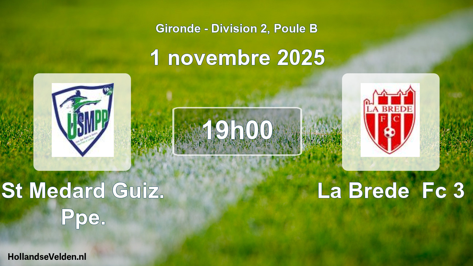 Geplande wedstrijd: St Medard Guiz. Ppe. - La Brede Fc 3 (1 novembre 2025)