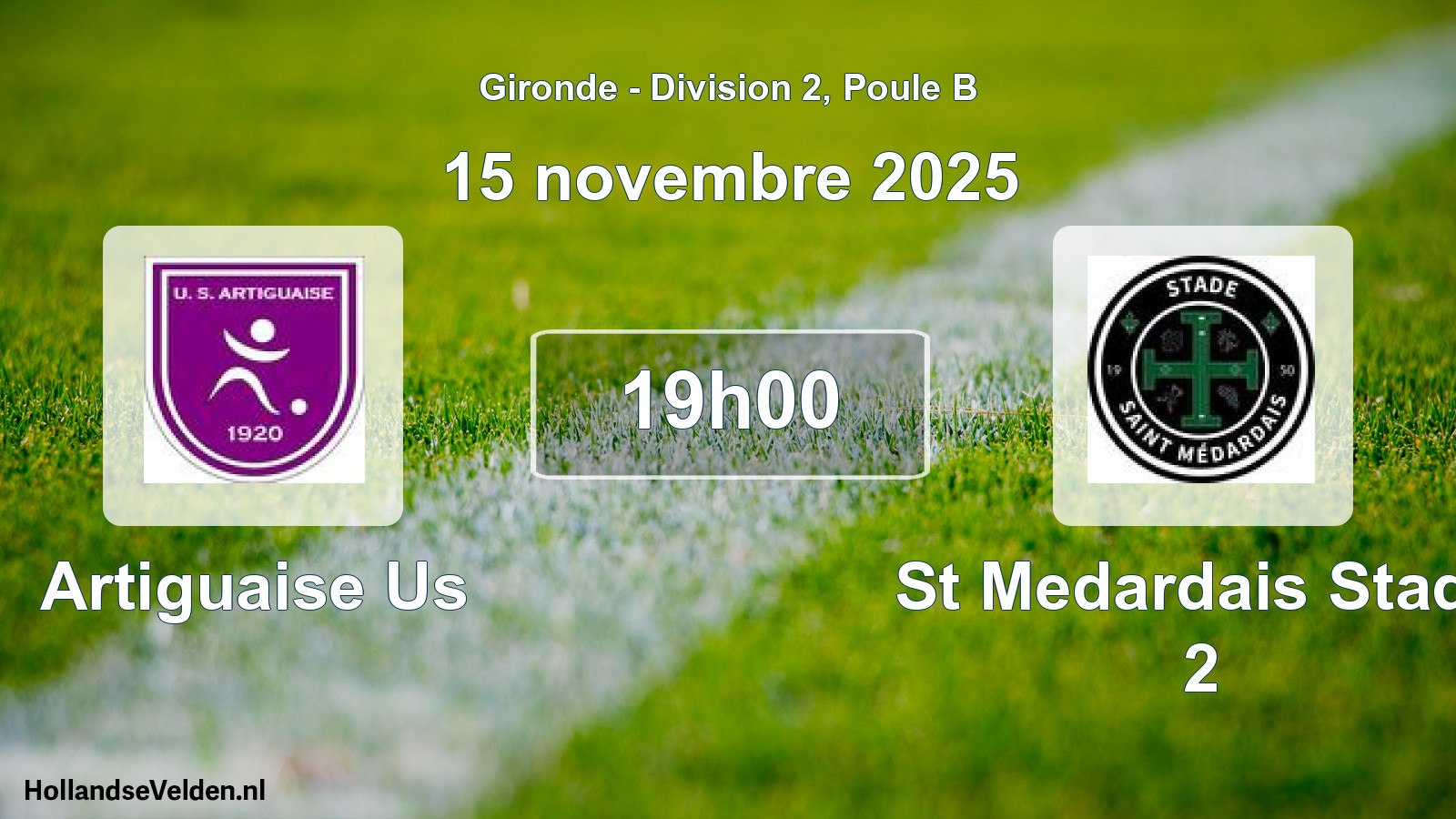 Scheduled Match: Artiguaise Us - St Medardais Stade 2 (15 November 2025)
