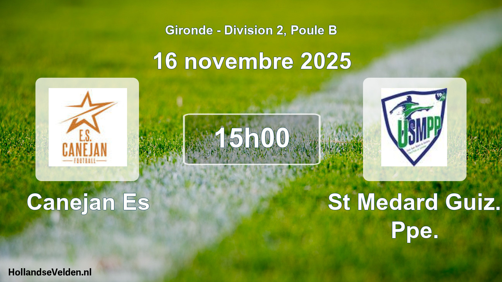 Scheduled Match: Canejan Es - St Medard Guiz. Ppe. (16 November 2025)