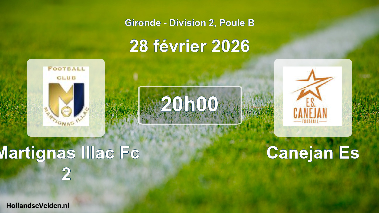 Scheduled Match: Martignas Illac Fc 2 - Canejan Es (28 February 2026)