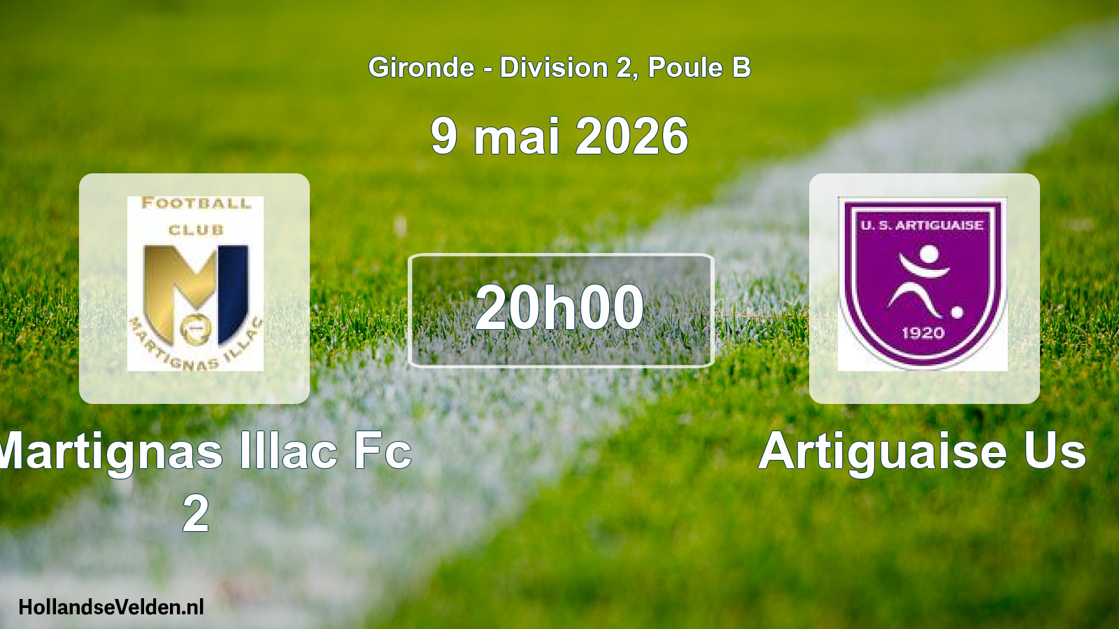 Scheduled Match: Martignas Illac Fc 2 - Artiguaise Us (9 May 2026)