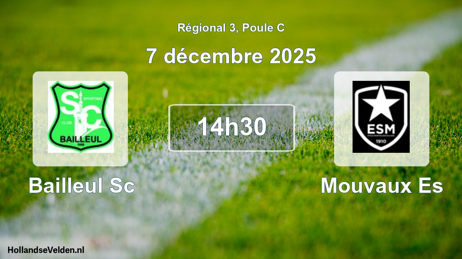Geplande wedstrijd: Bailleul Sc - Mouvaux Es (7 december 2025)