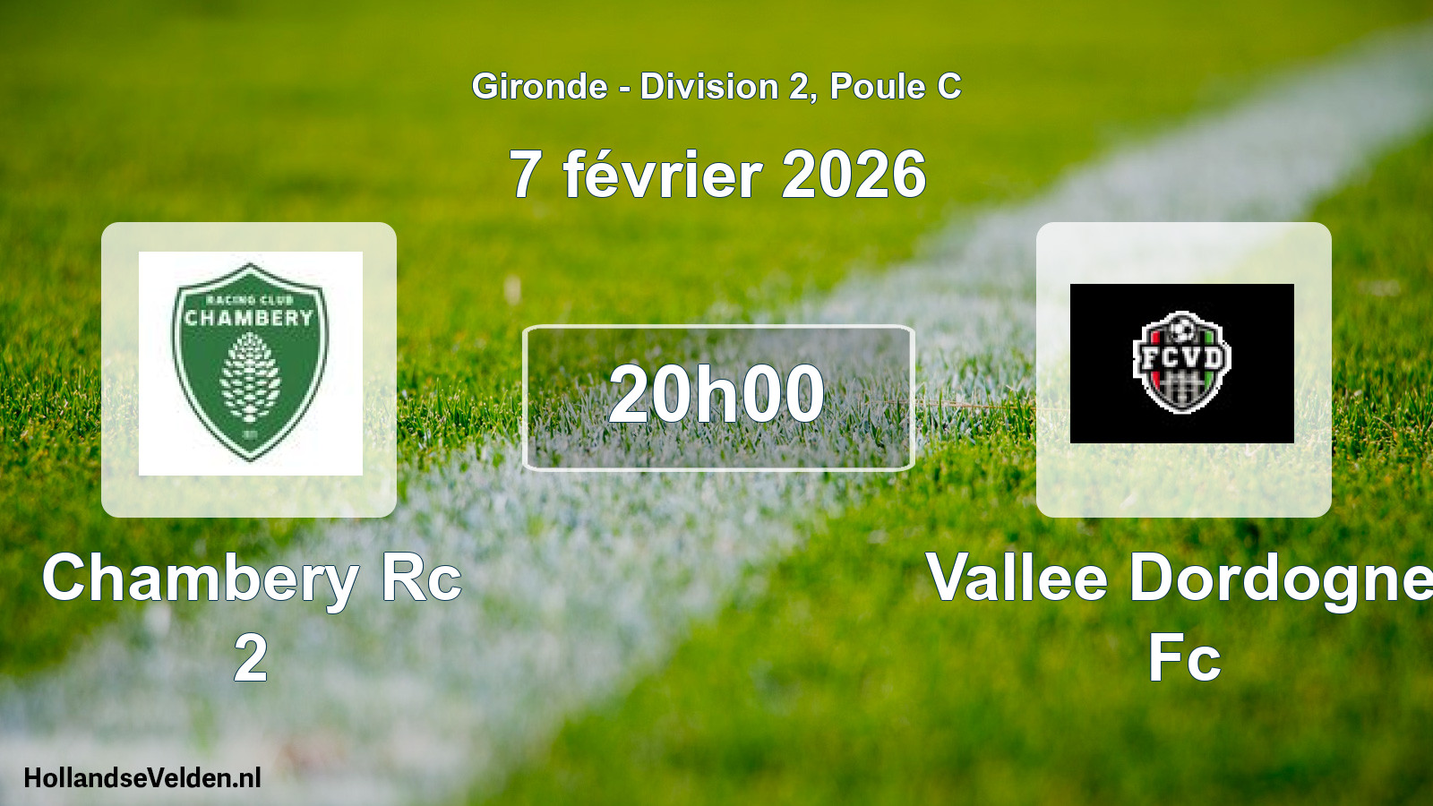 Geplande wedstrijd: Chambery Rc 2 - Vallee Dordogne Fc (7 février 2026)