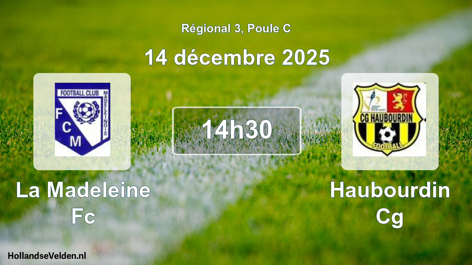 Geplande wedstrijd: La Madeleine Fc - Haubourdin Cg (14 décembre 2025)
