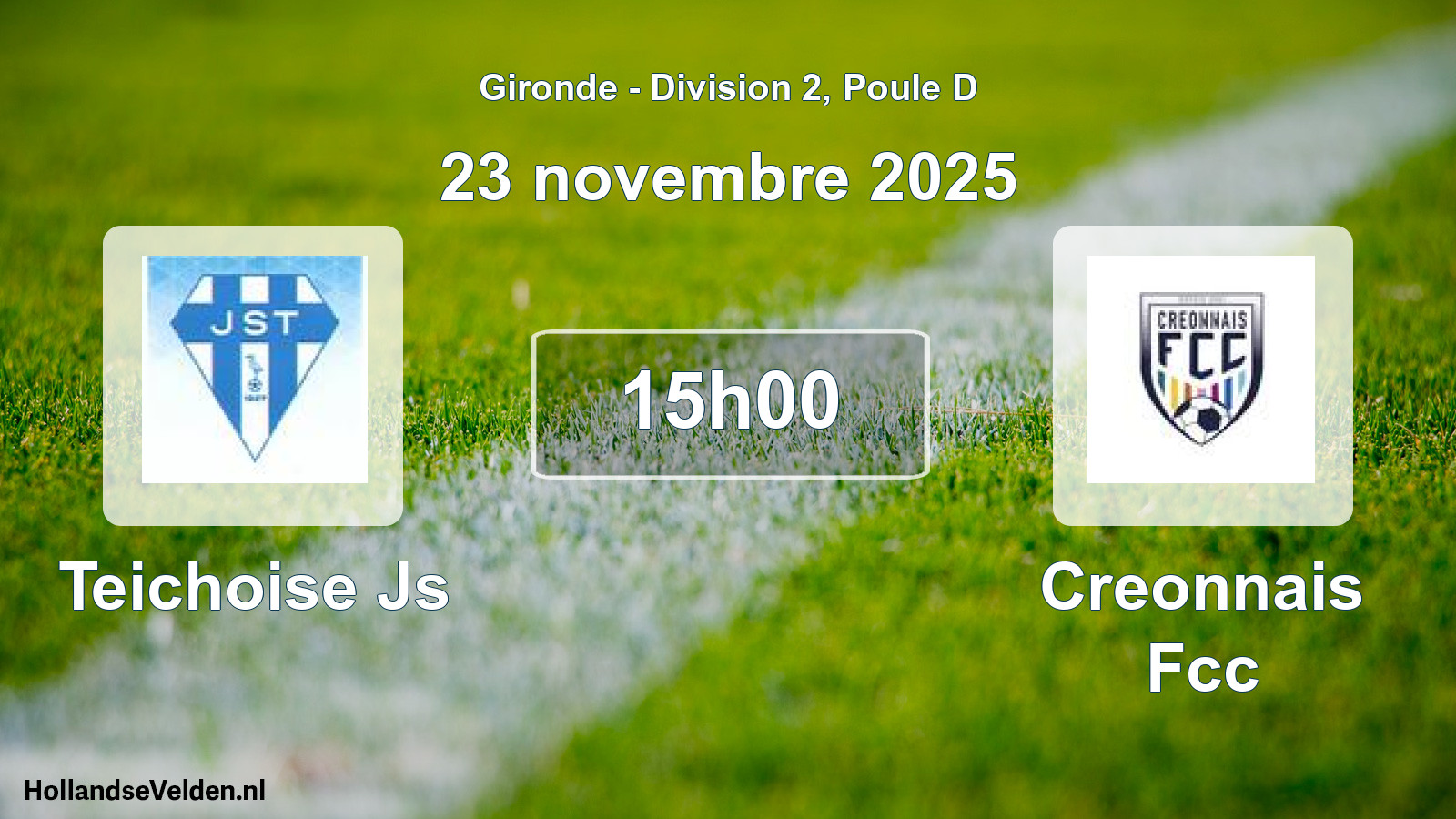 Geplande wedstrijd: Teichoise Js - Creonnais Fcc (23 november 2025)
