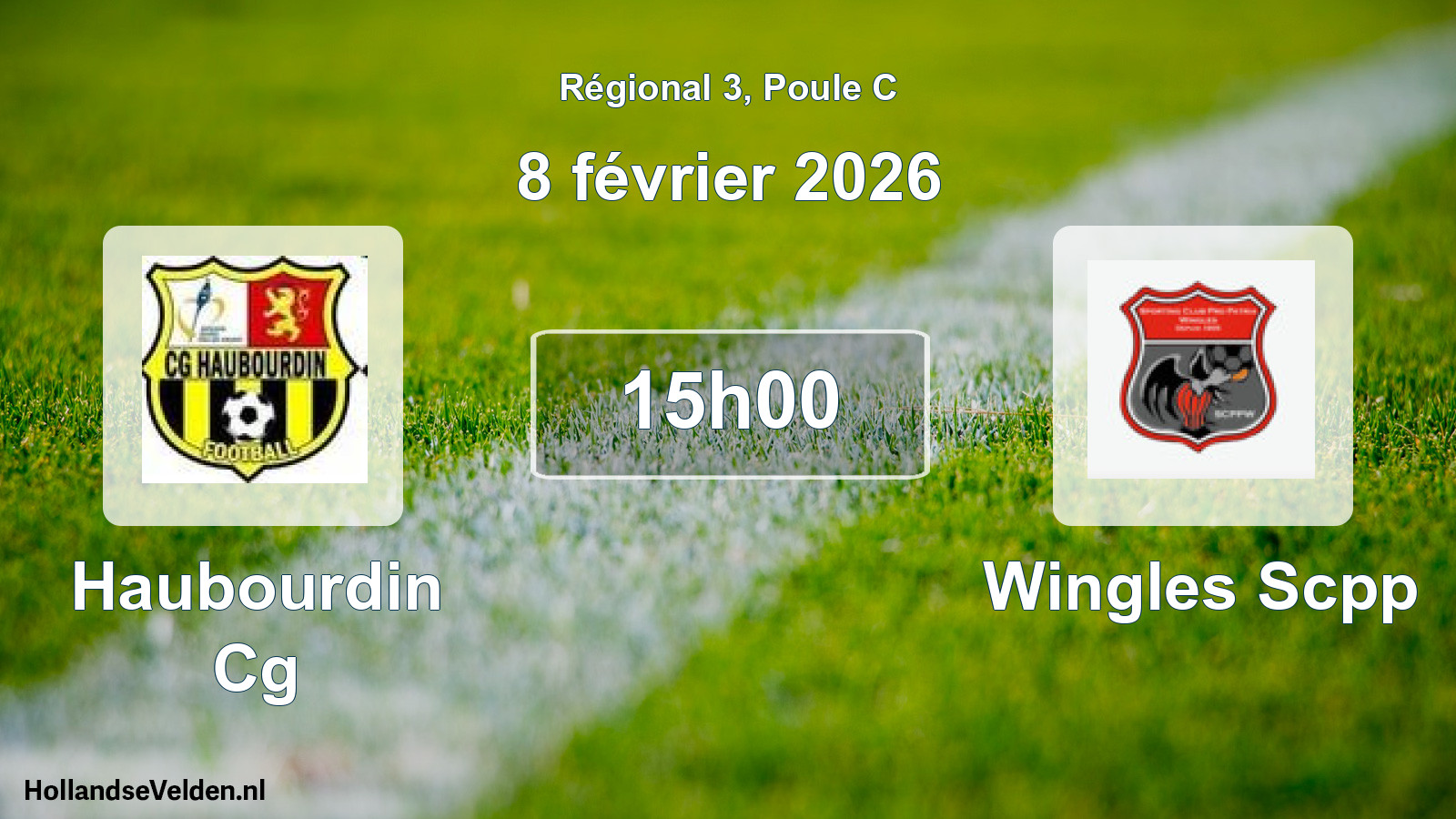 Geplande wedstrijd: Haubourdin Cg - Wingles Scpp (8 février 2026)