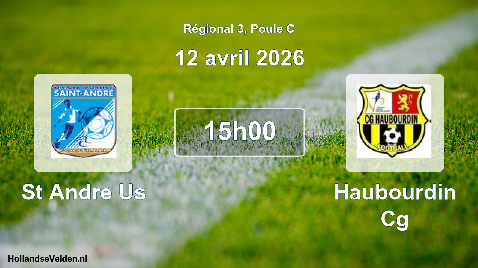 Geplande wedstrijd: St Andre Us - Haubourdin Cg (12 avril 2026)