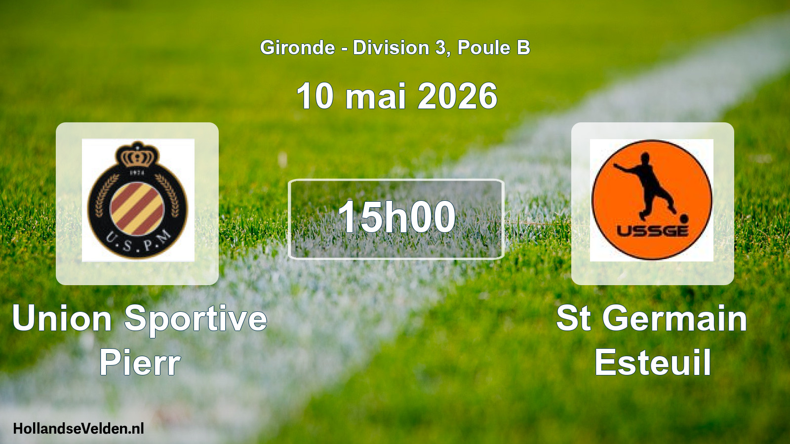 Geplande wedstrijd: Union Sportive Pierr - St Germain Esteuil (10 mai 2026)