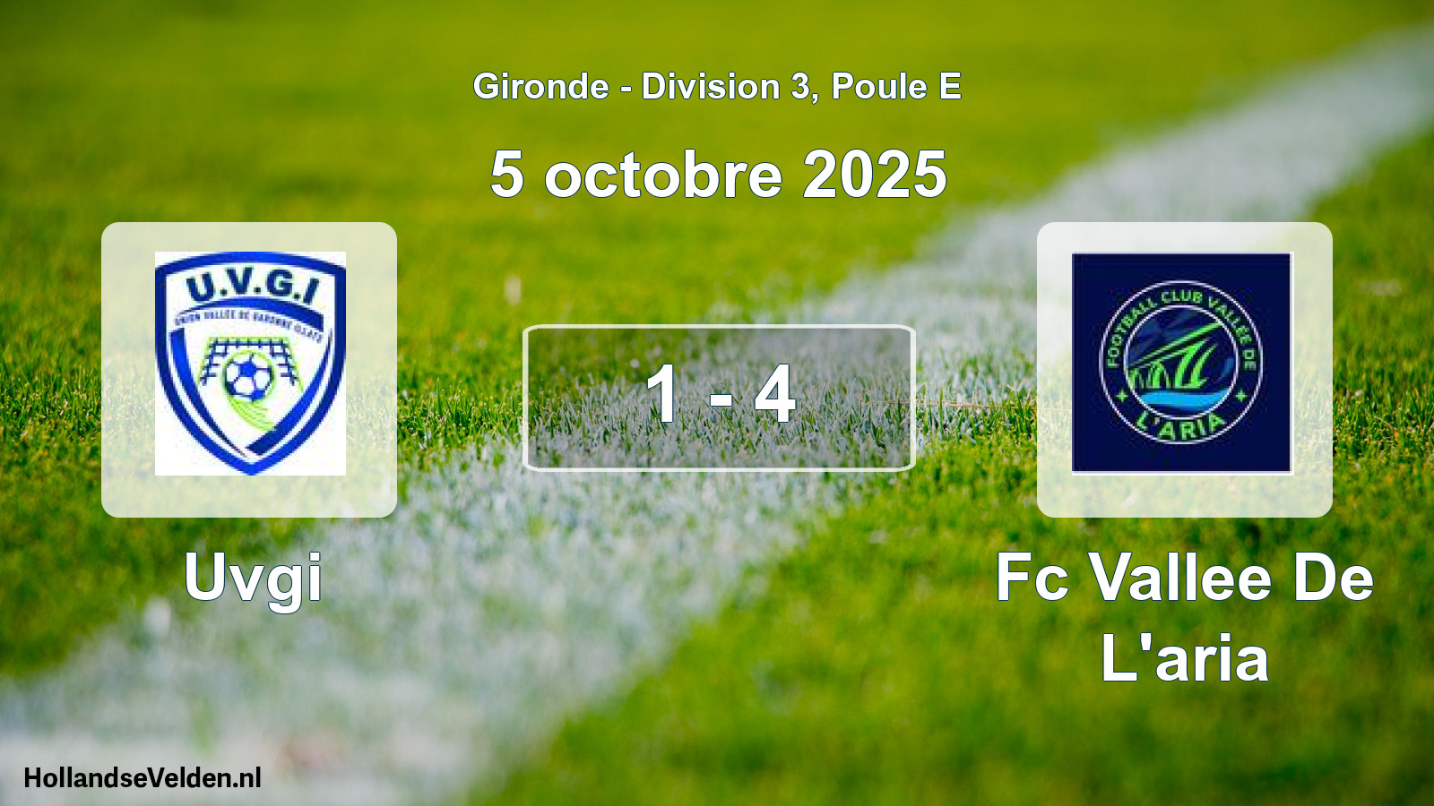 Total number of matches played: Uvgi - Fc Vallee De L'aria 1 - 4 (5 October 2025)