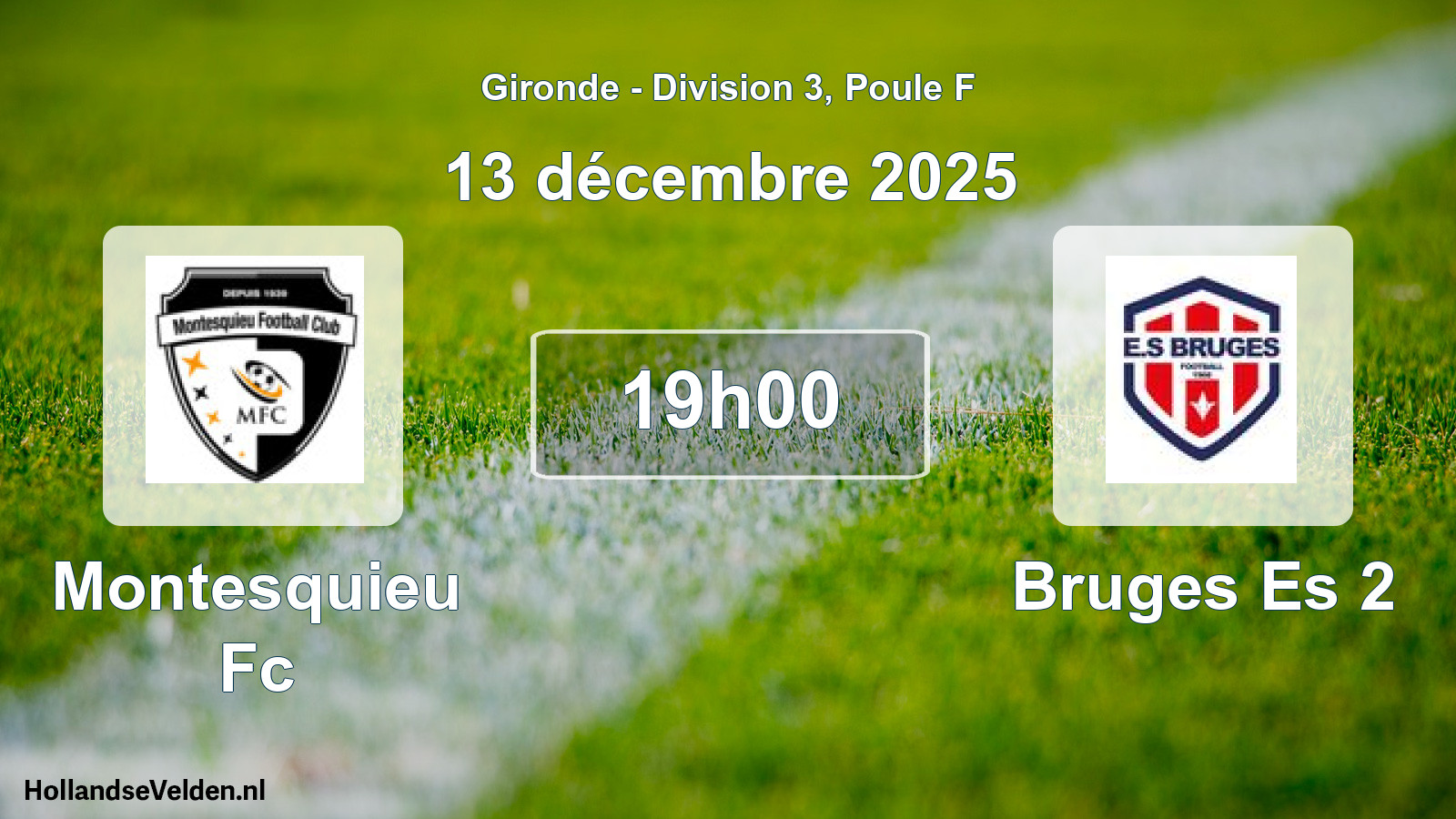 Geplande wedstrijd: Montesquieu Fc - Bruges Es 2 (13 décembre 2025)
