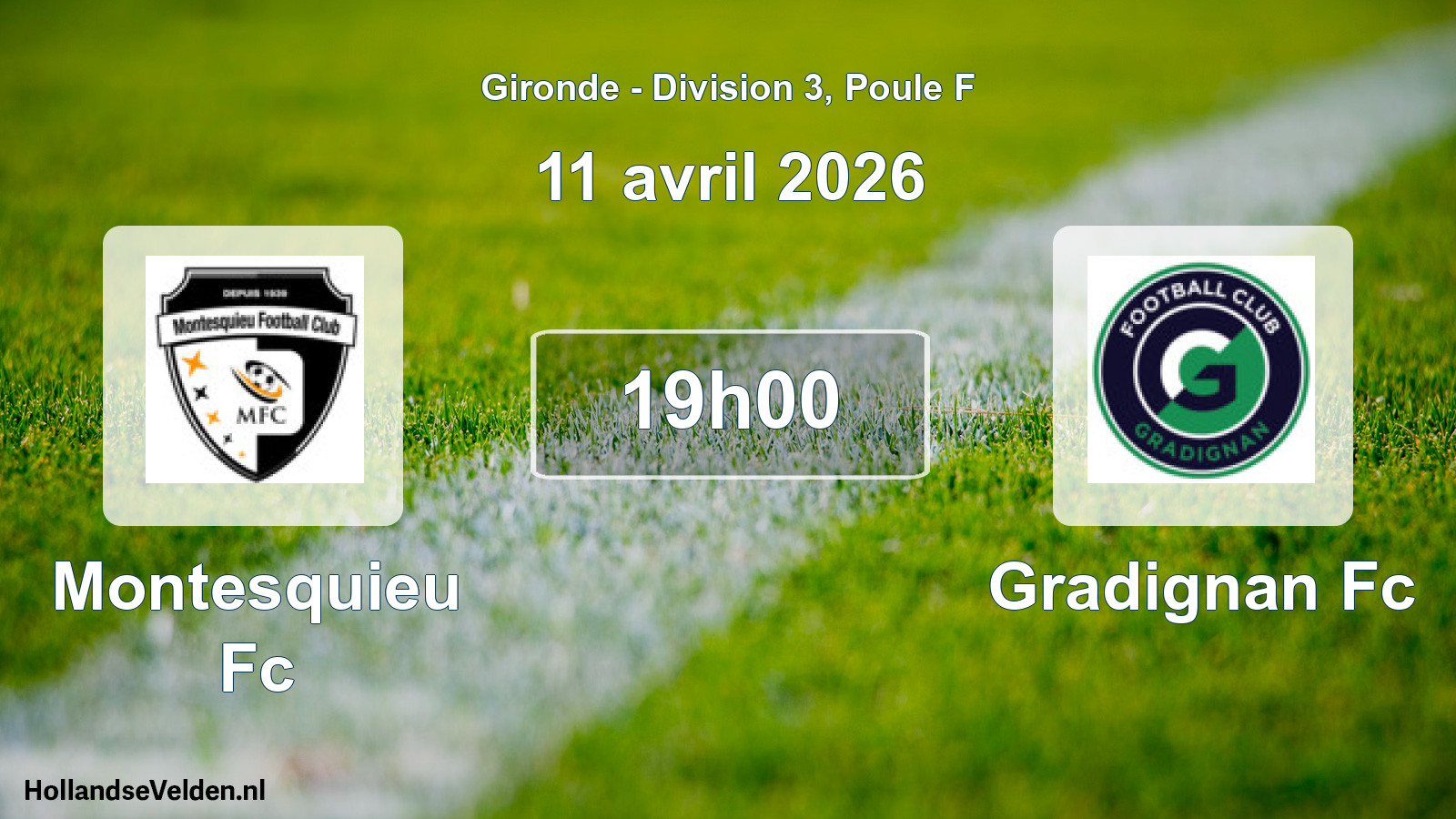Scheduled Match: Montesquieu Fc - Gradignan Fc (11 April 2026)