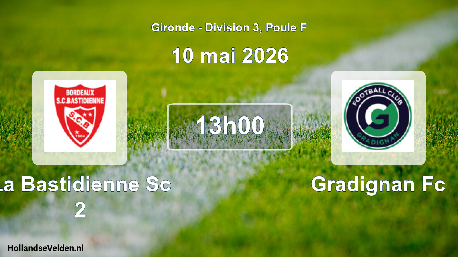 Scheduled Match: La Bastidienne Sc 2 - Gradignan Fc (10 May 2026)