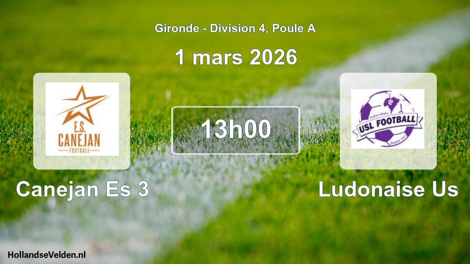 Scheduled Match: Canejan Es 3 - Ludonaise Us (1 March 2026)