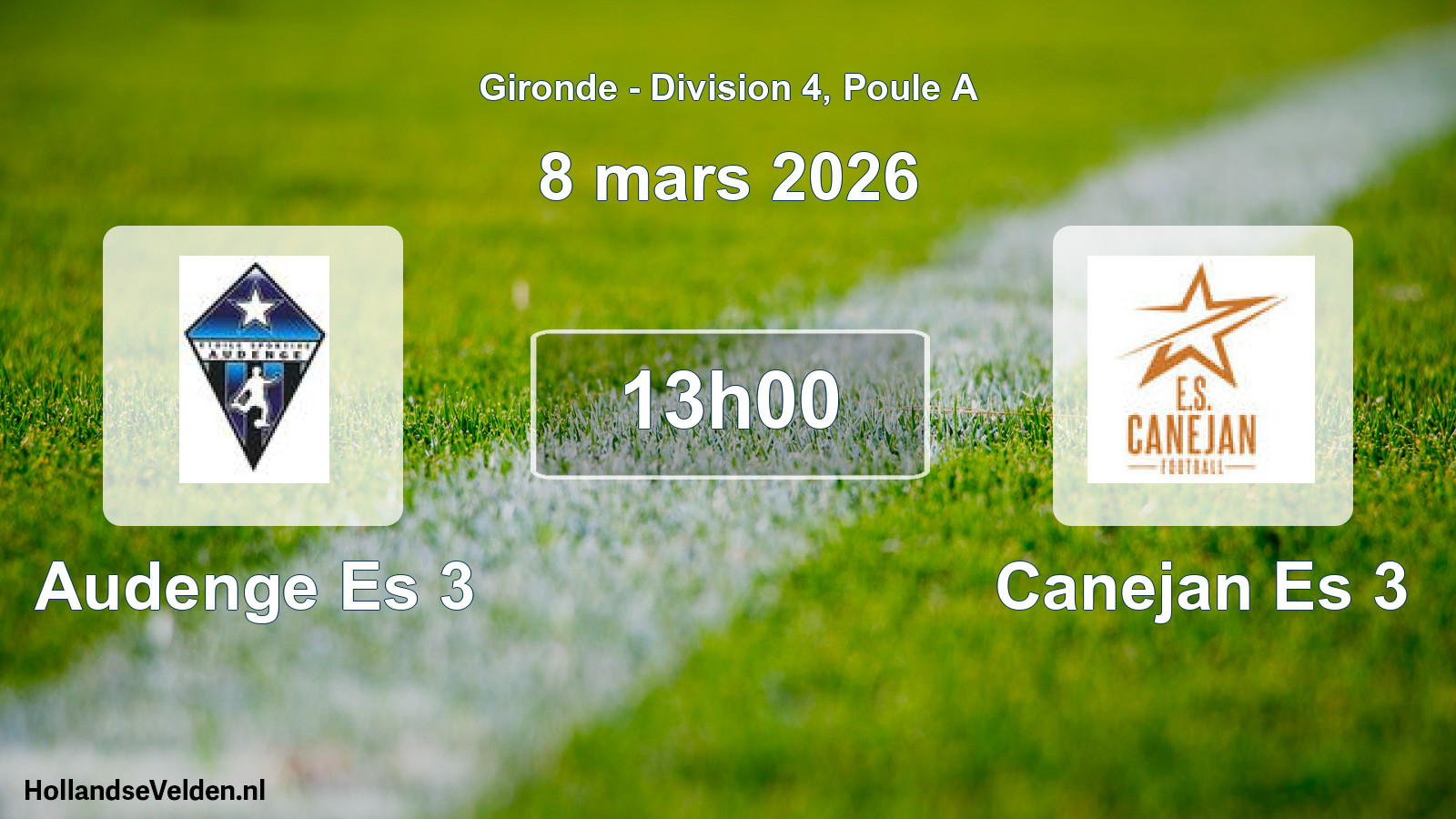 Scheduled Match: Audenge Es 3 - Canejan Es 3 (8 March 2026)