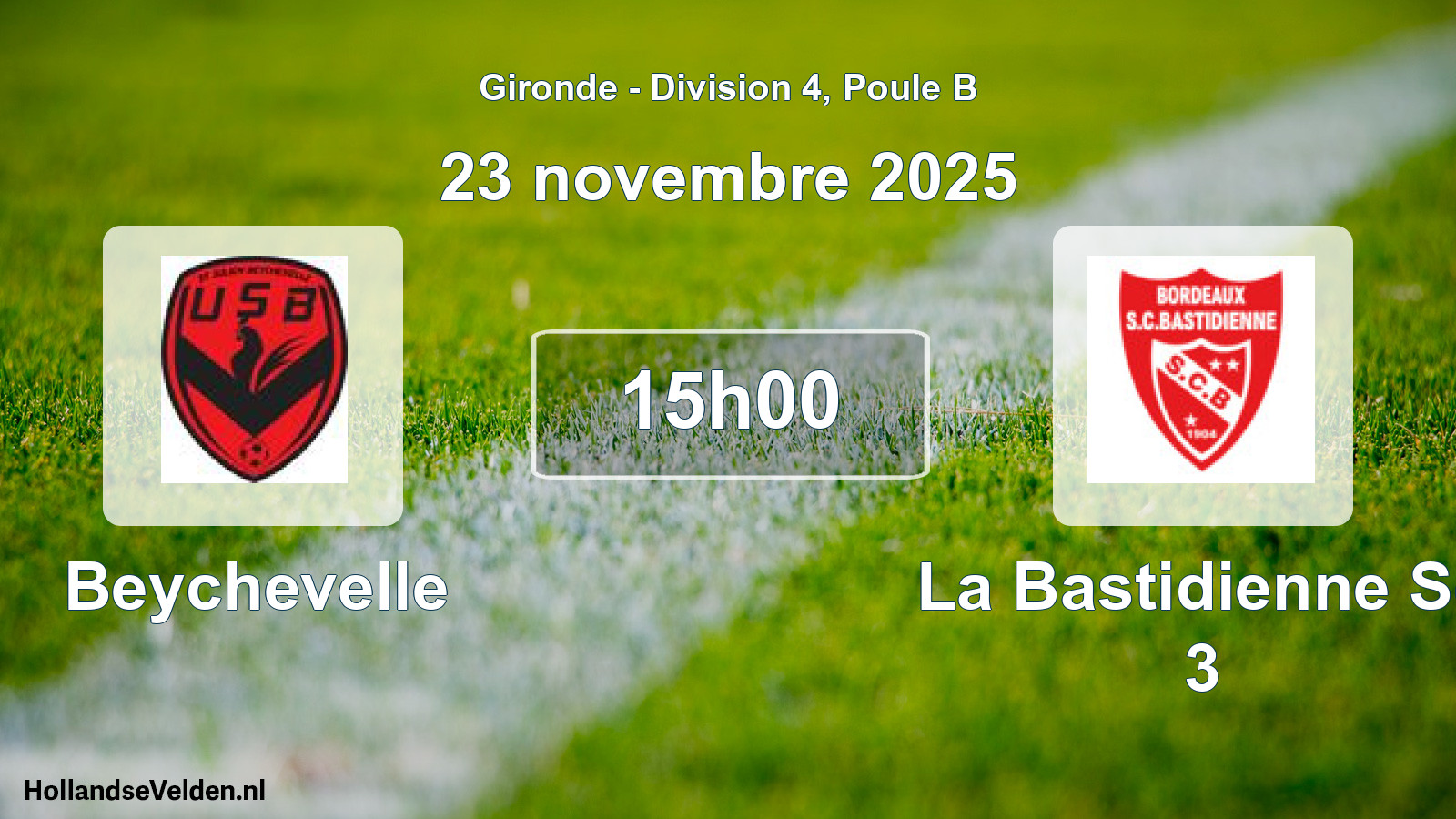 Scheduled Match: Beychevelle - La Bastidienne Sc 3 (23 November 2025)