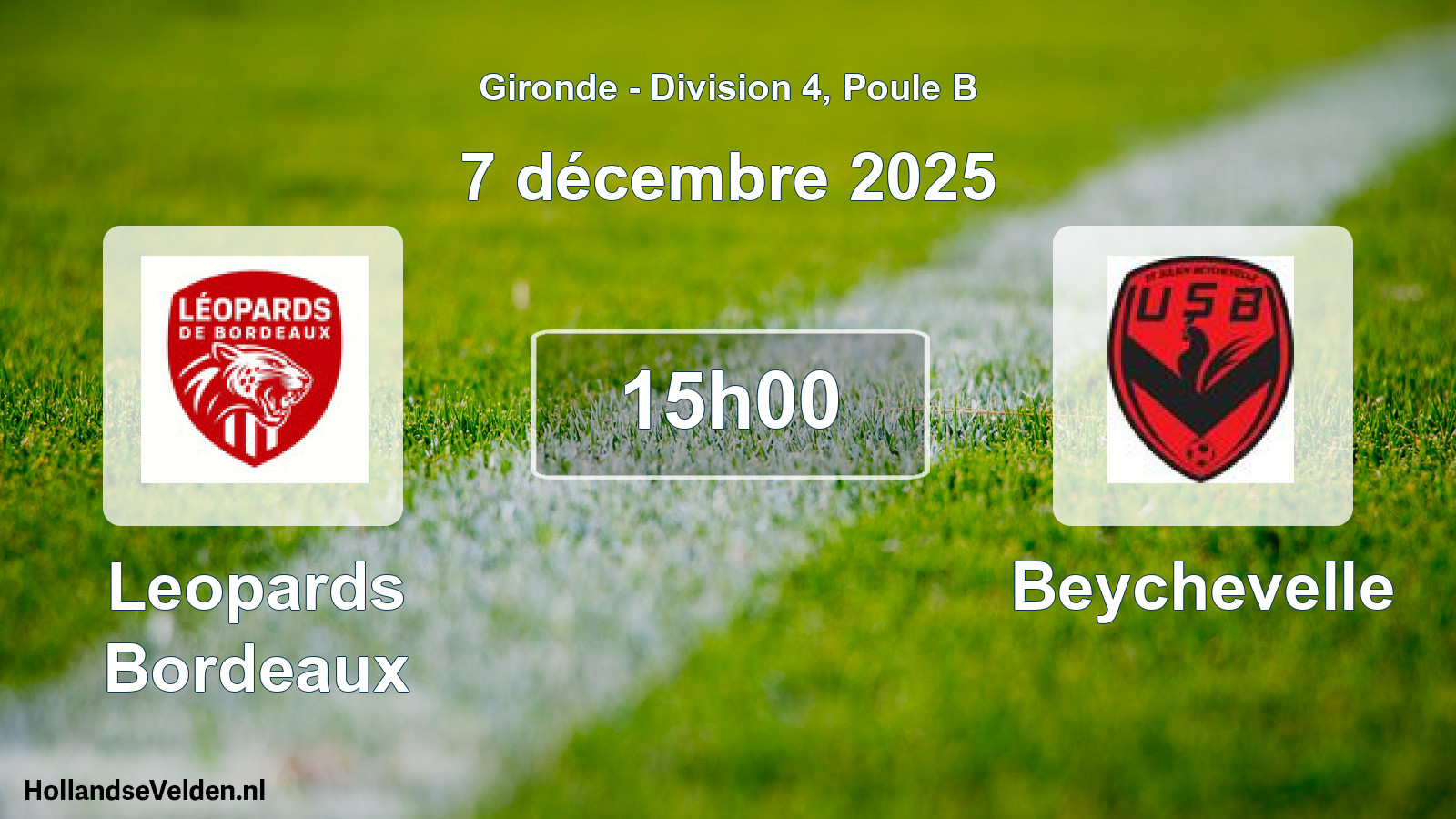 Scheduled Match: Leopards Bordeaux - Beychevelle (7 December 2025)