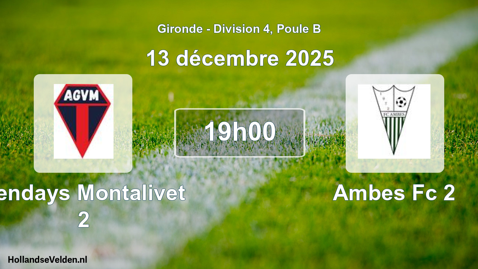 Scheduled Match: Vendays Montalivet 2 - Ambes Fc 2 (13 December 2025)