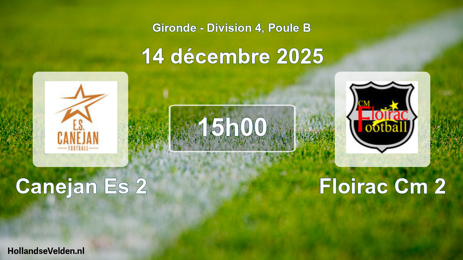 Scheduled Match: Canejan Es 2 - Floirac Cm 2 (14 December 2025)