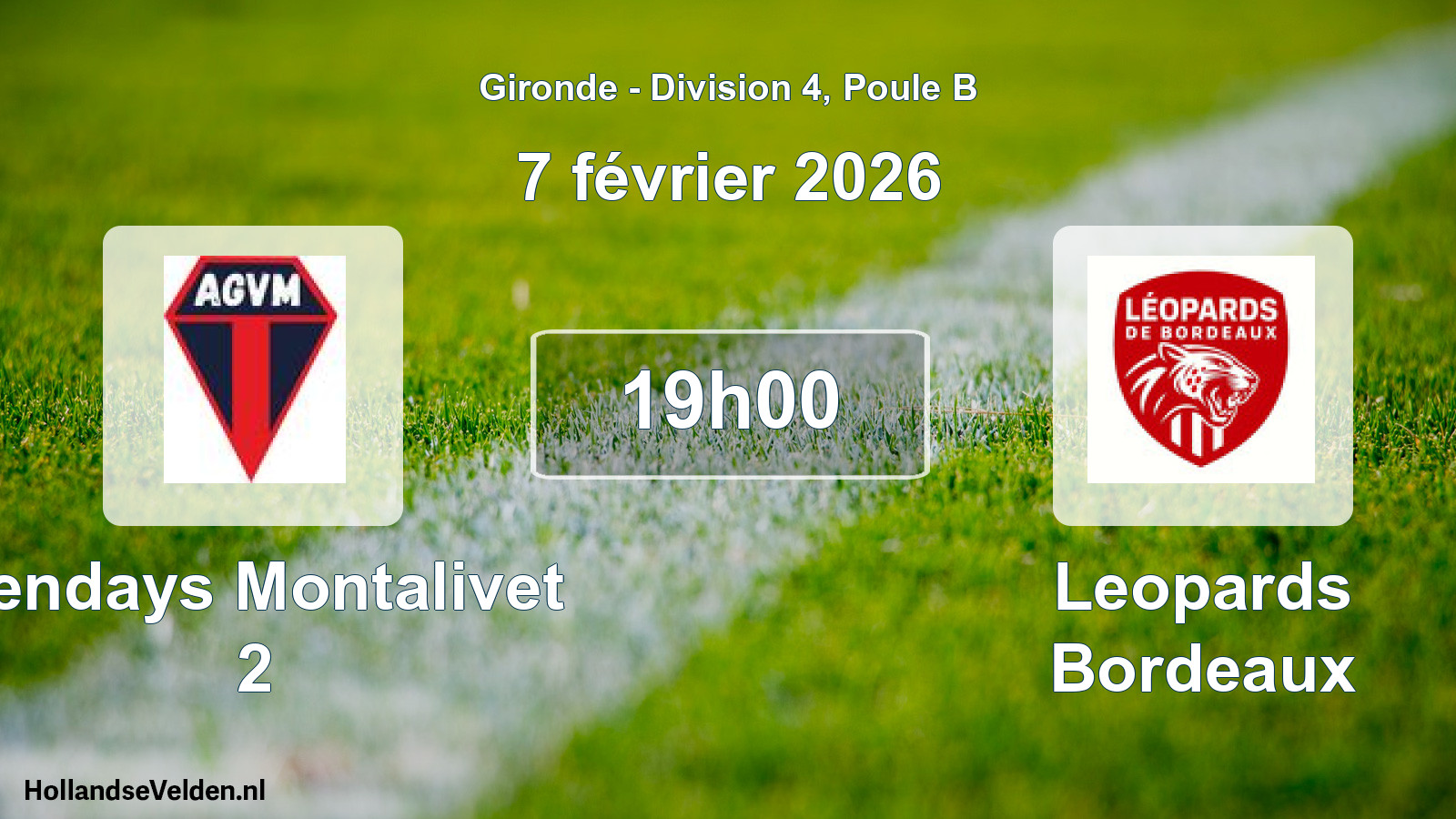 Scheduled Match: Vendays Montalivet 2 - Leopards Bordeaux (7 February 2026)